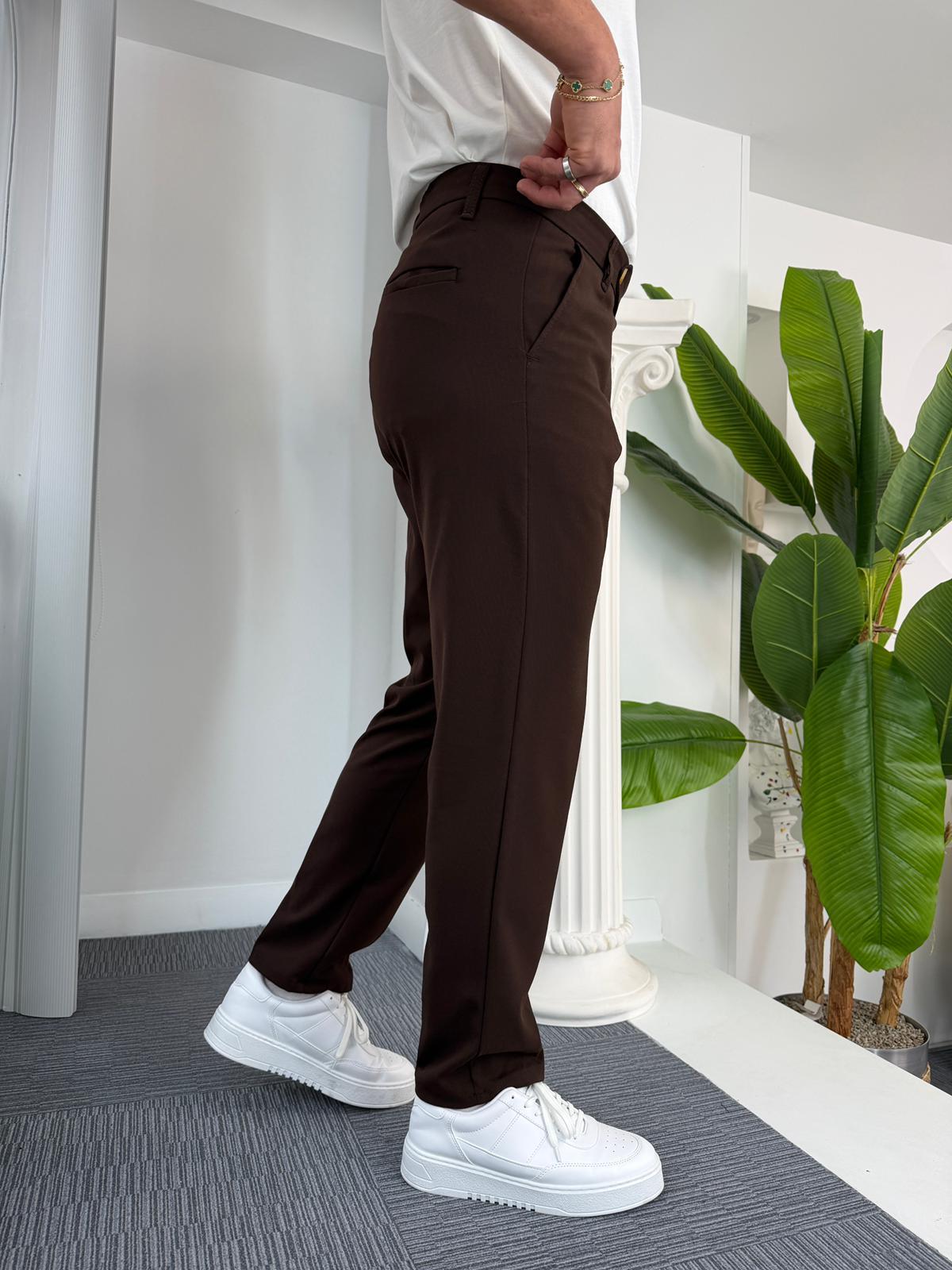 Acı Kahve Regular Kalıp LK Kumaş Pantolon