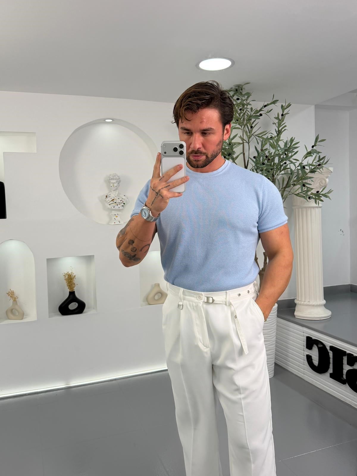 Bebe Mavi Mr Minimal Doku Triko