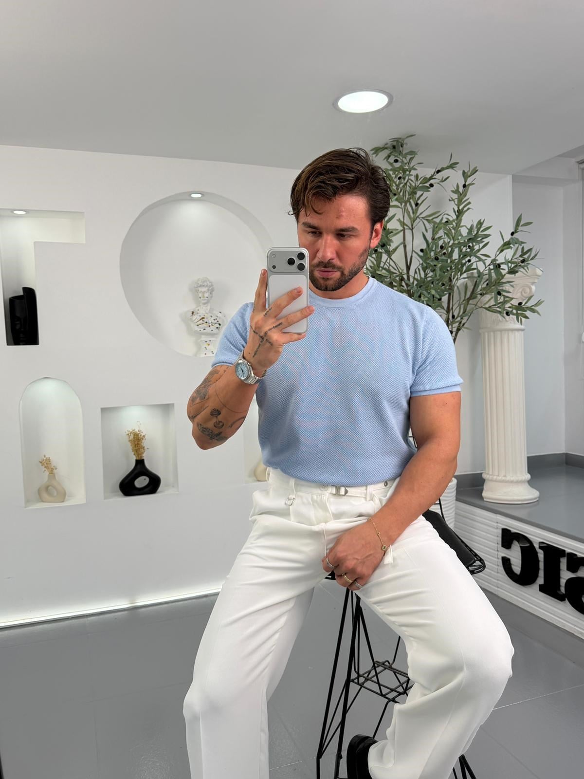 Bebe Mavi Mr Minimal Doku Triko