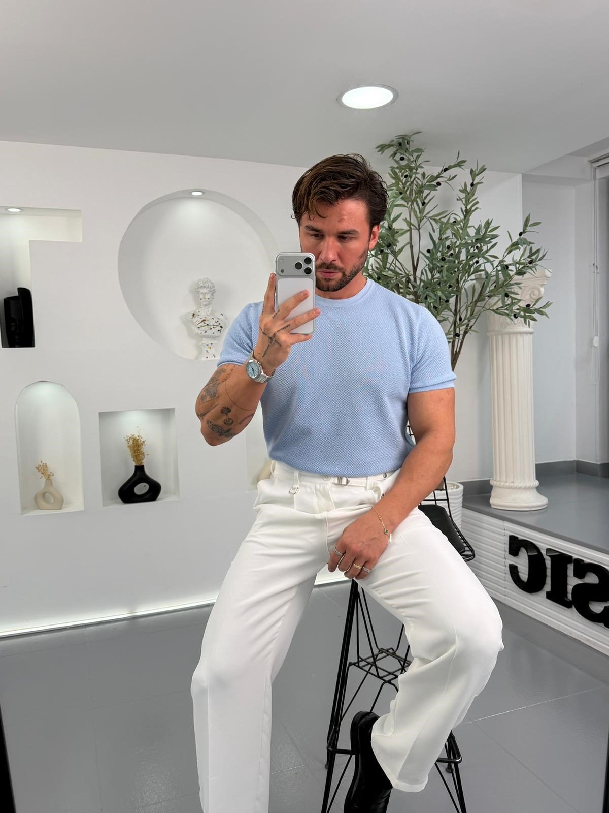 Bebe Mavi Mr Minimal Doku Triko