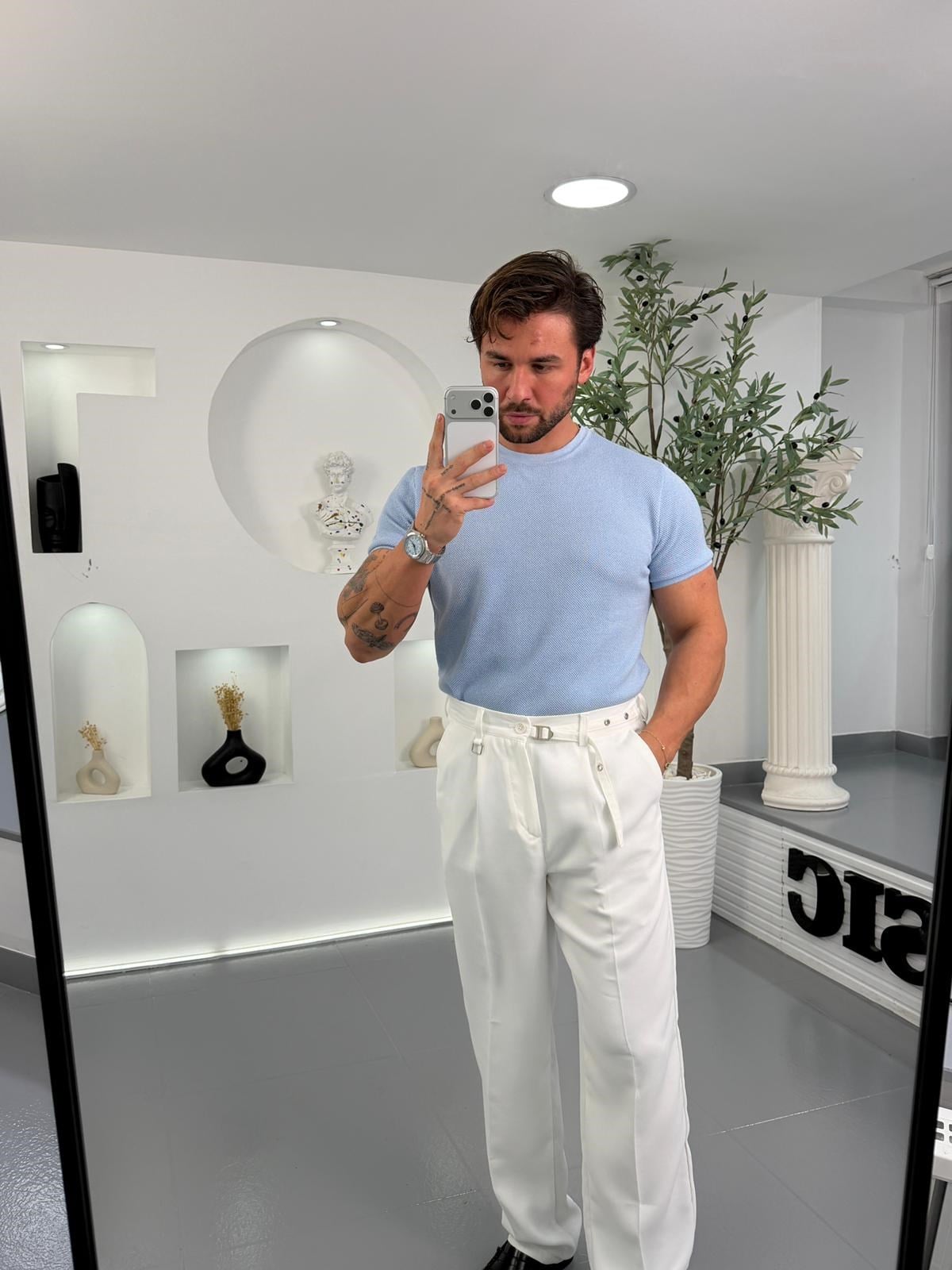 Bebe Mavi Mr Minimal Doku Triko