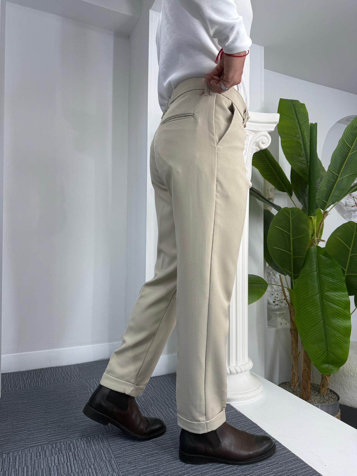 Bej LK Kışlık Duble Paça Pantolon
