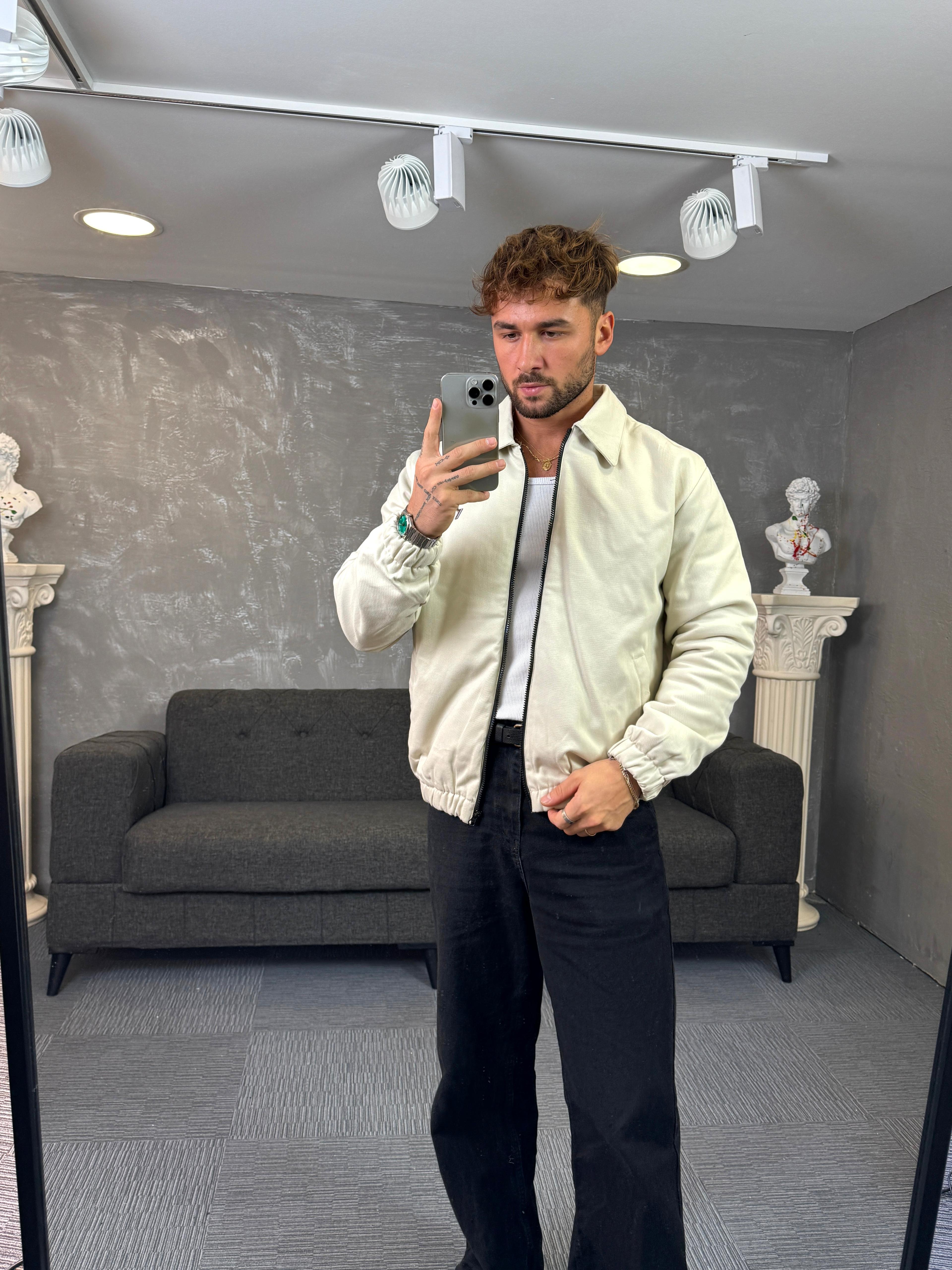 Bej RL Dolumlu Gabardin Ceket