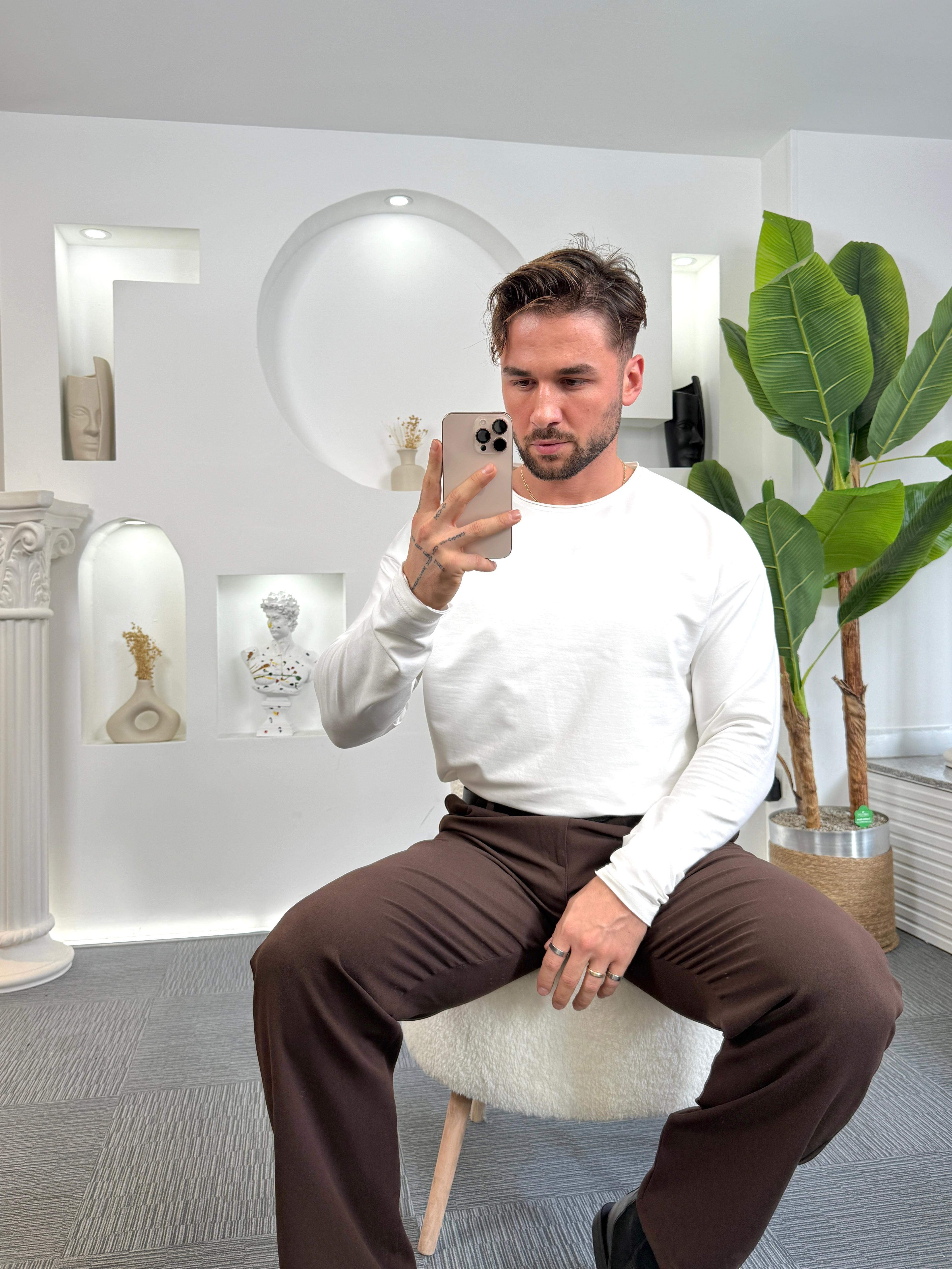 Beyaz Basic Regular Fit Badi