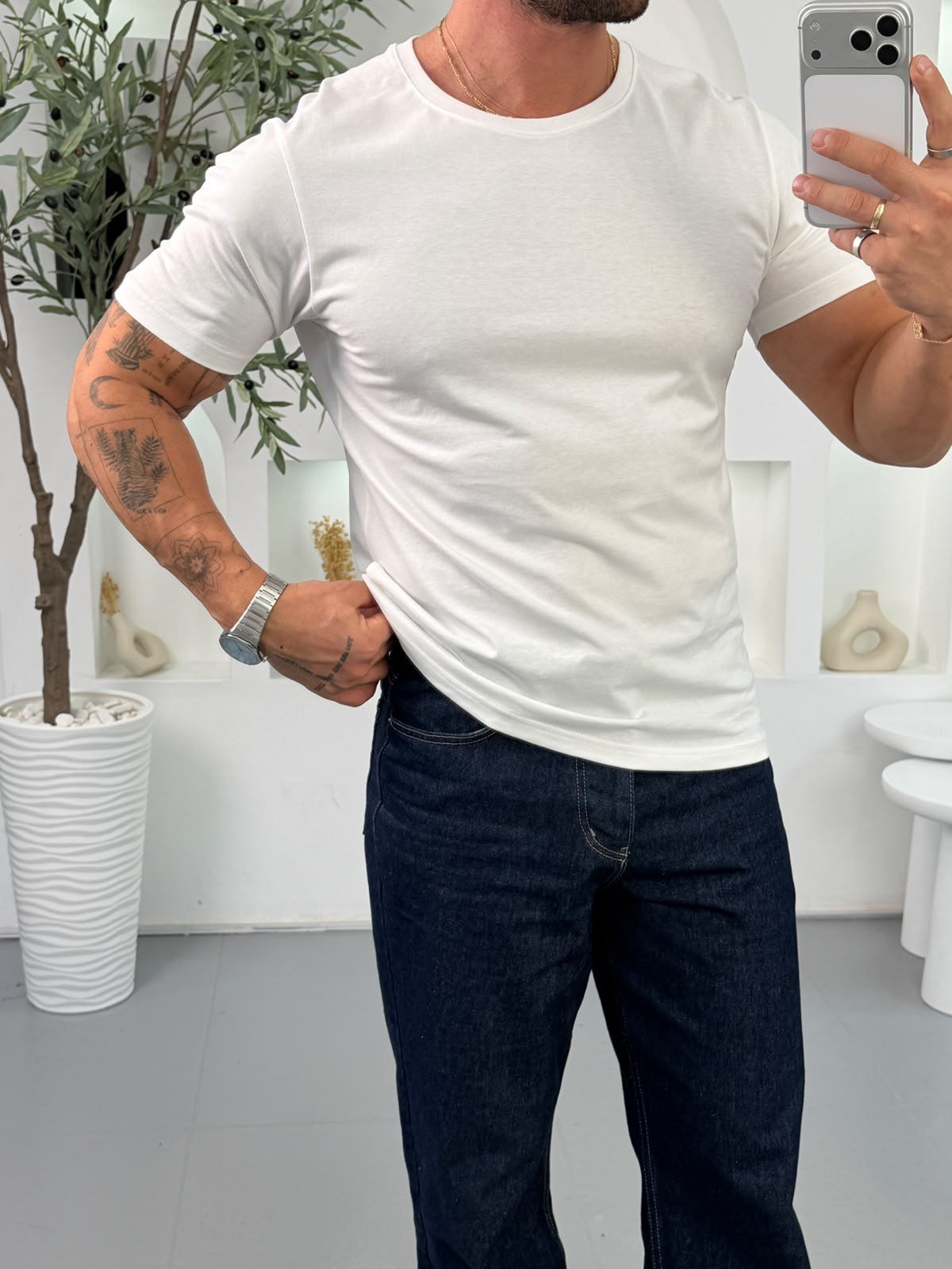 Beyaz GG Basic Regular Fit Tshirt