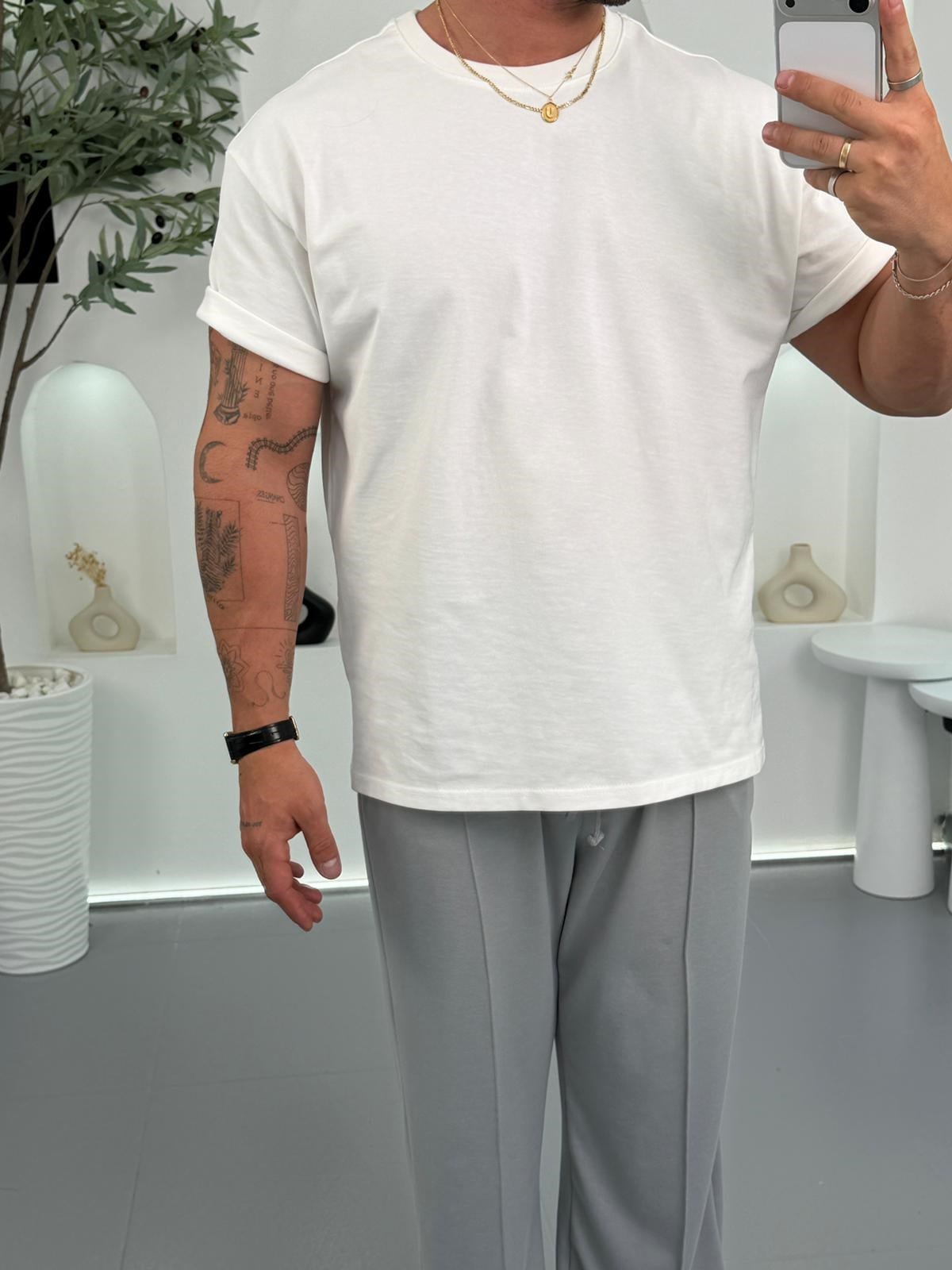 Beyaz GG Supreme Compact Oversize Tshirt