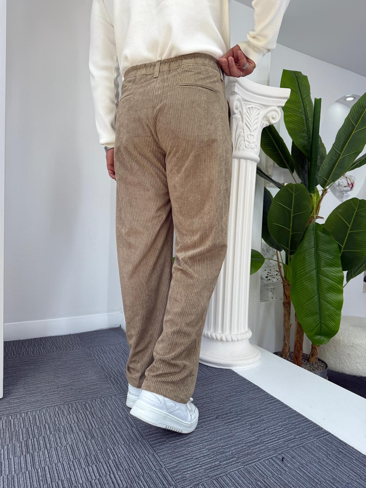 Camel LK Kadife Baggy Pantolon