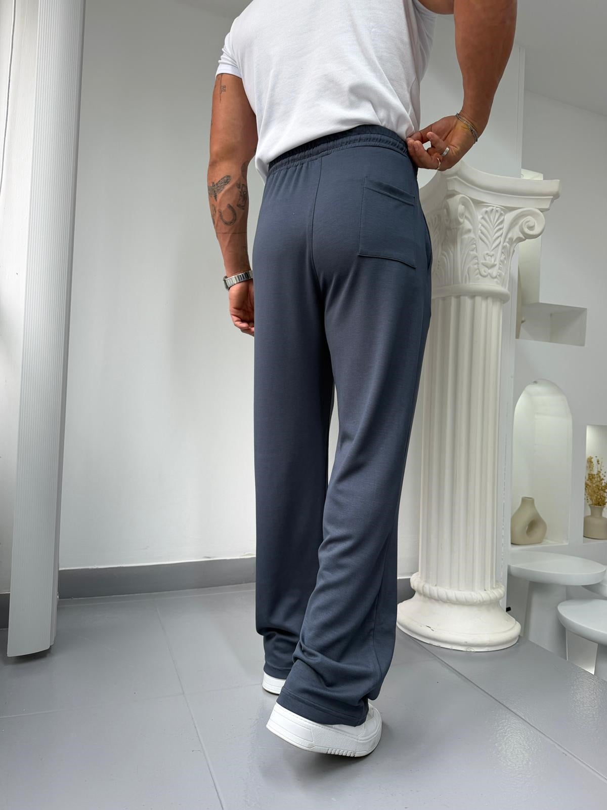 Füme RL Oysho Kumaş Baggy Pantolon