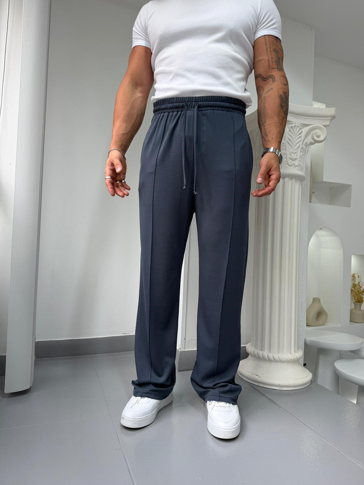 Füme RL Oysho Kumaş Baggy Pantolon