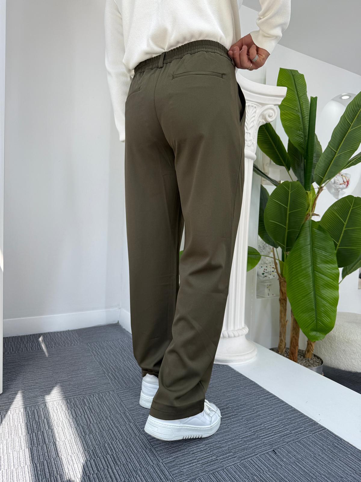 Haki GG Premium Baggy Kumaş Pantolon