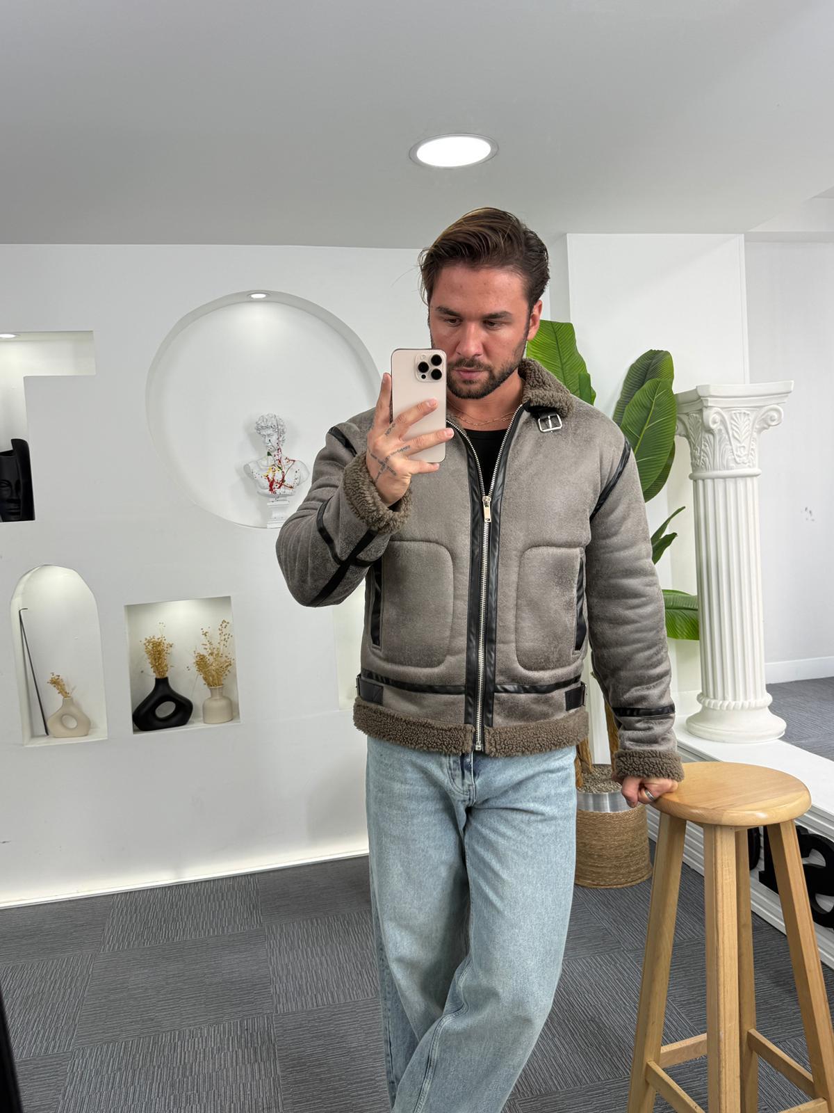Haki Mr Regular Kürk Ceket