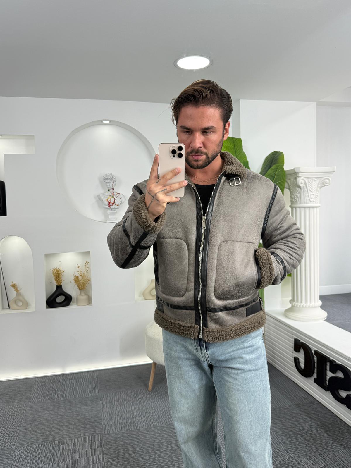 Haki Mr Regular Kürk Ceket