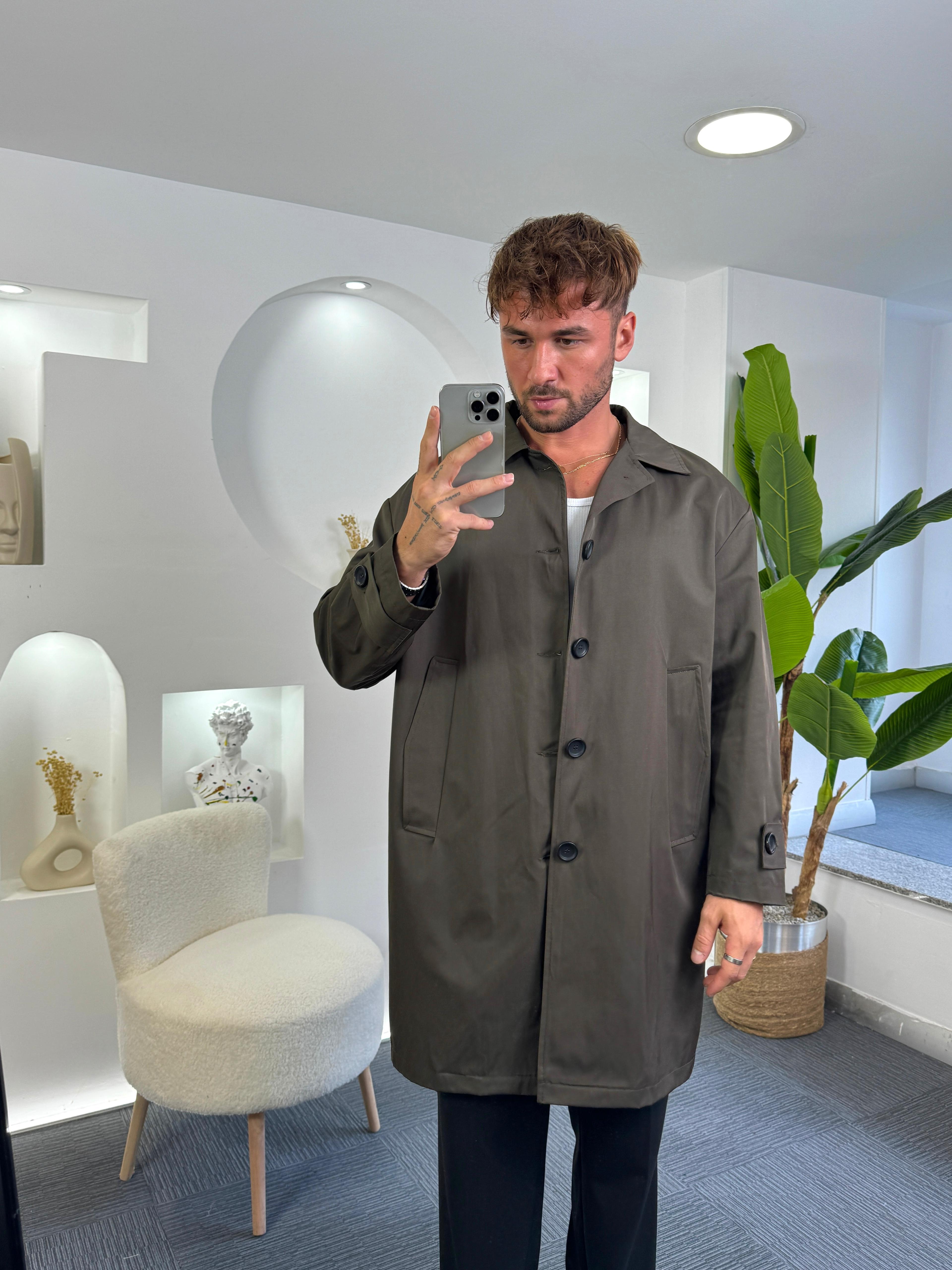 Haki Oversize Giesto Trençkot