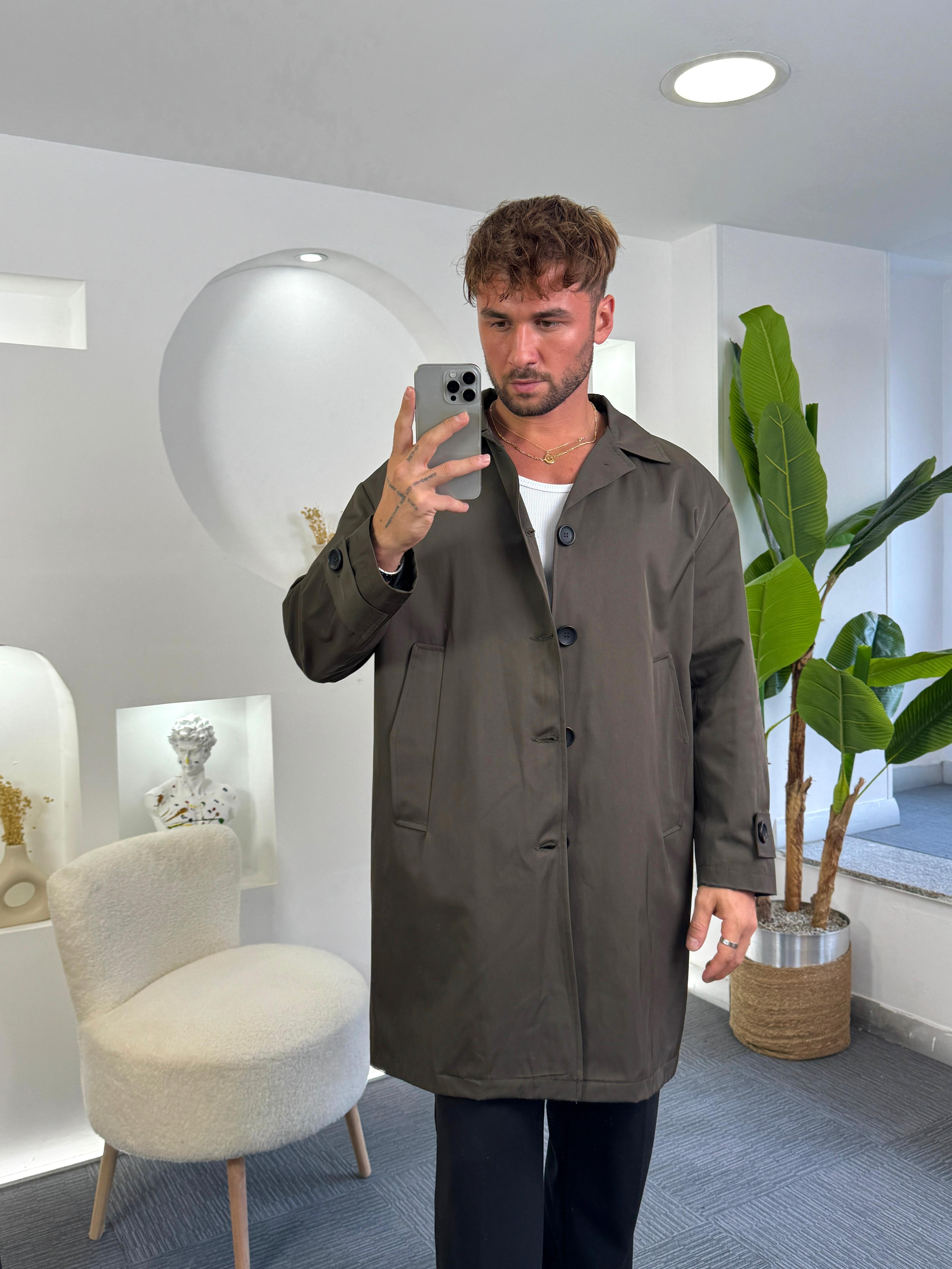 Haki Oversize Giesto Trençkot