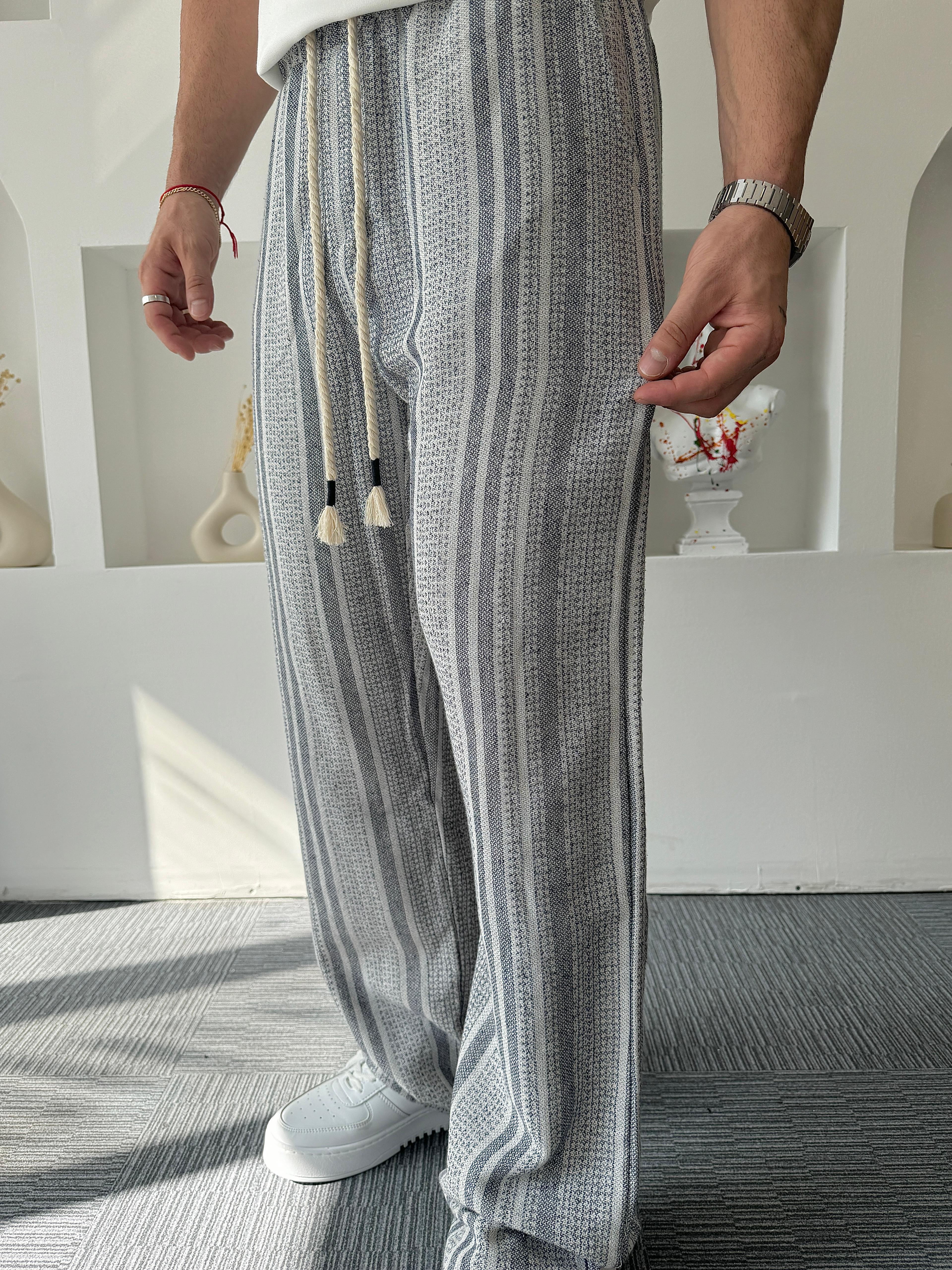 Hasır Bağcıklı Baggy Pantolon