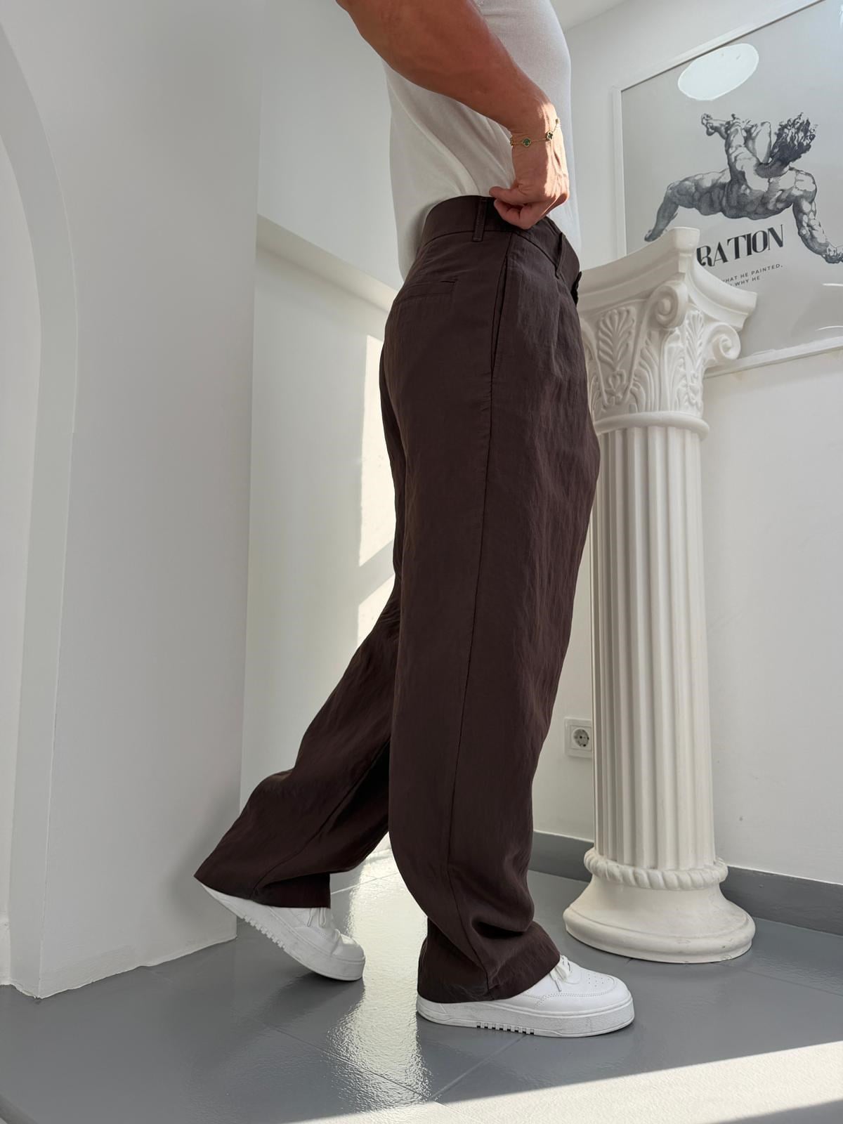 Kahve GG Lyocel Baggy Pantolon
