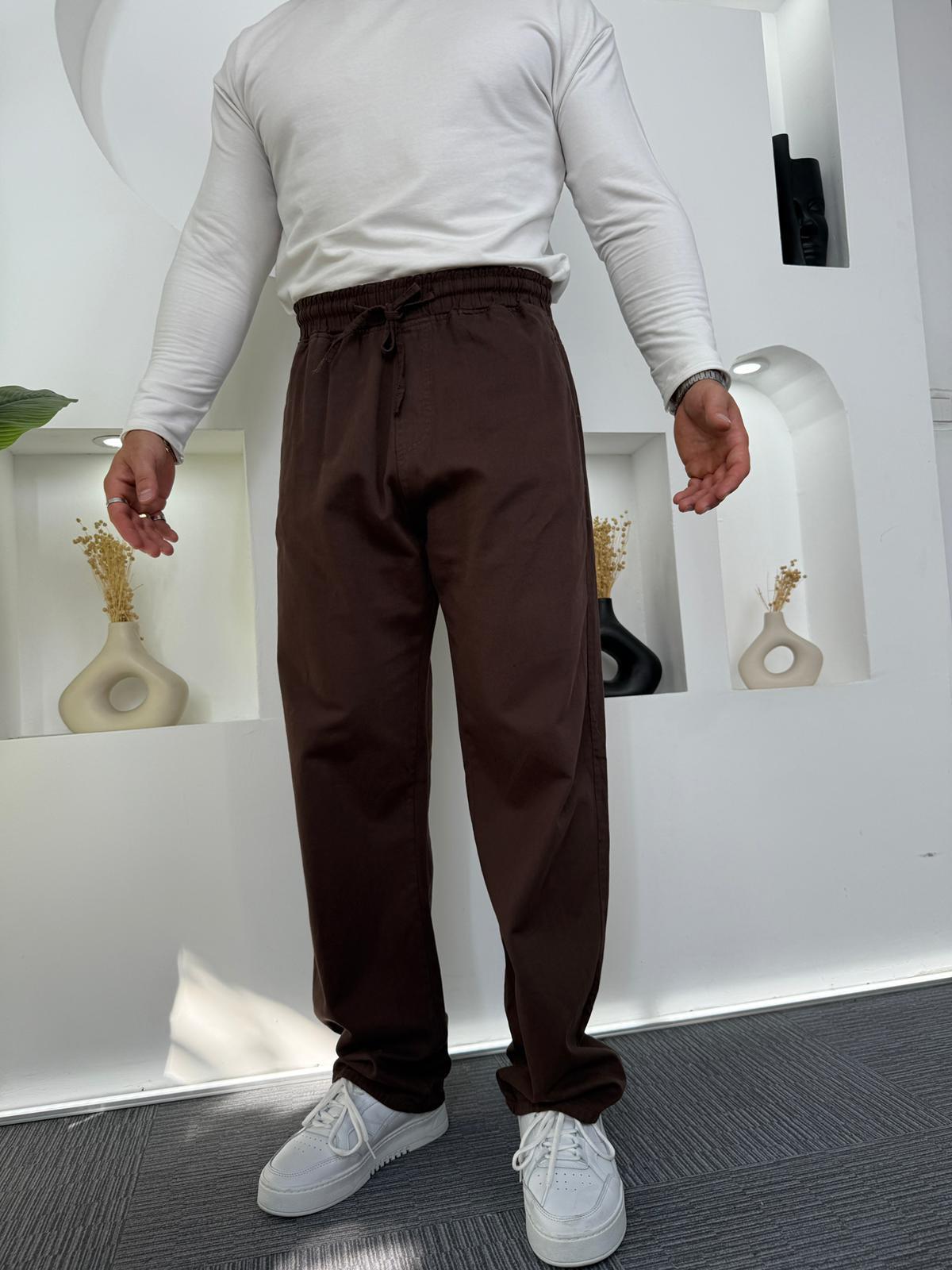 Kahve Mr Baggy Gabardin Pantolon