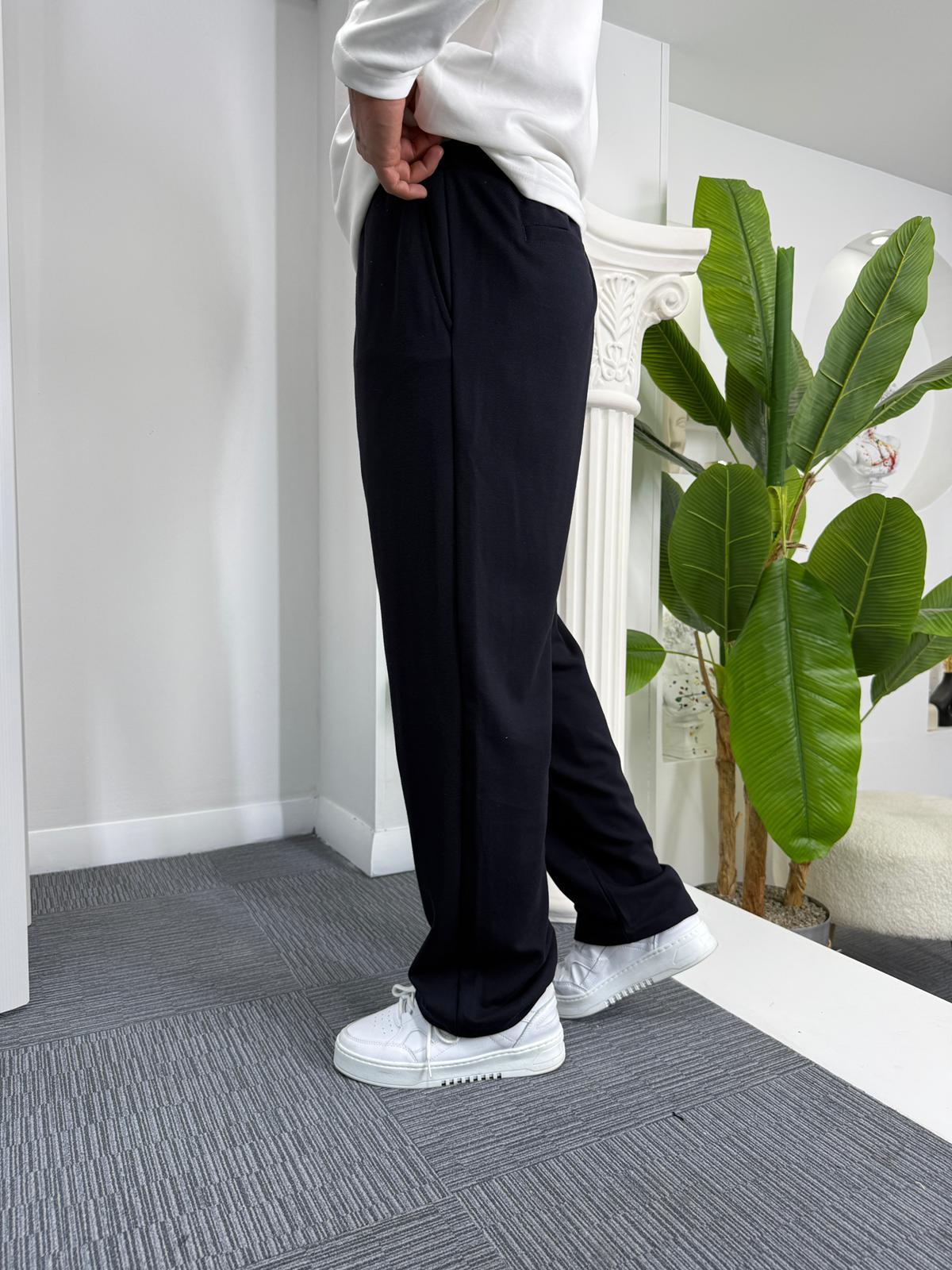 Lacivert GG Baggy Gabardin Pantolon