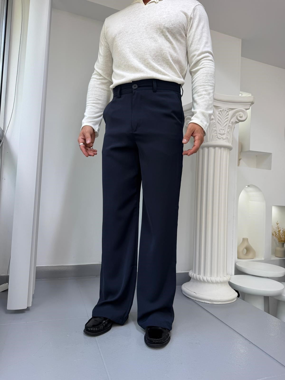 Lacivert GG Twill Flare Kumaş Pantolon