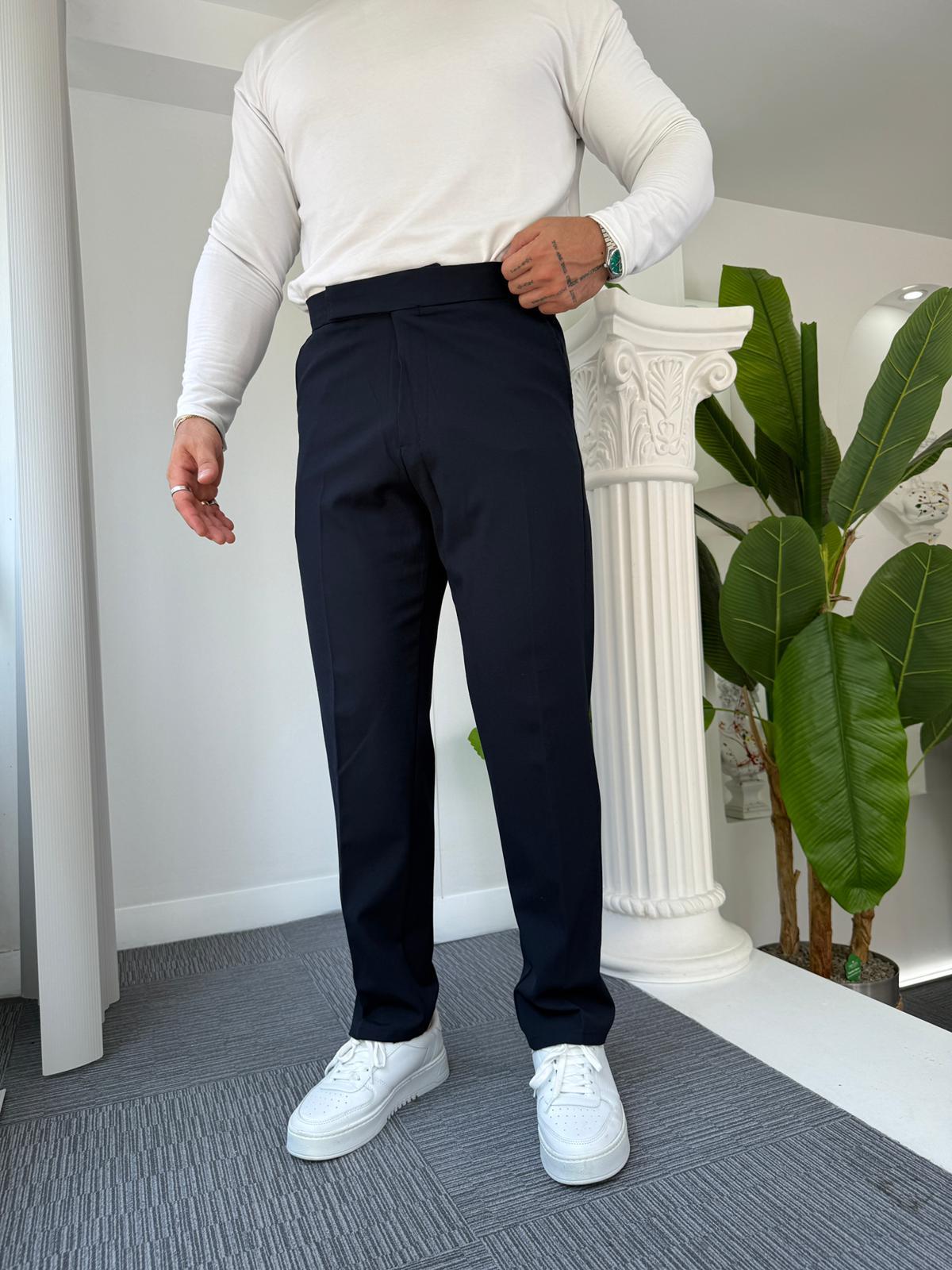 Lacivert İtalyan Kesim Kumaş Pantolon
