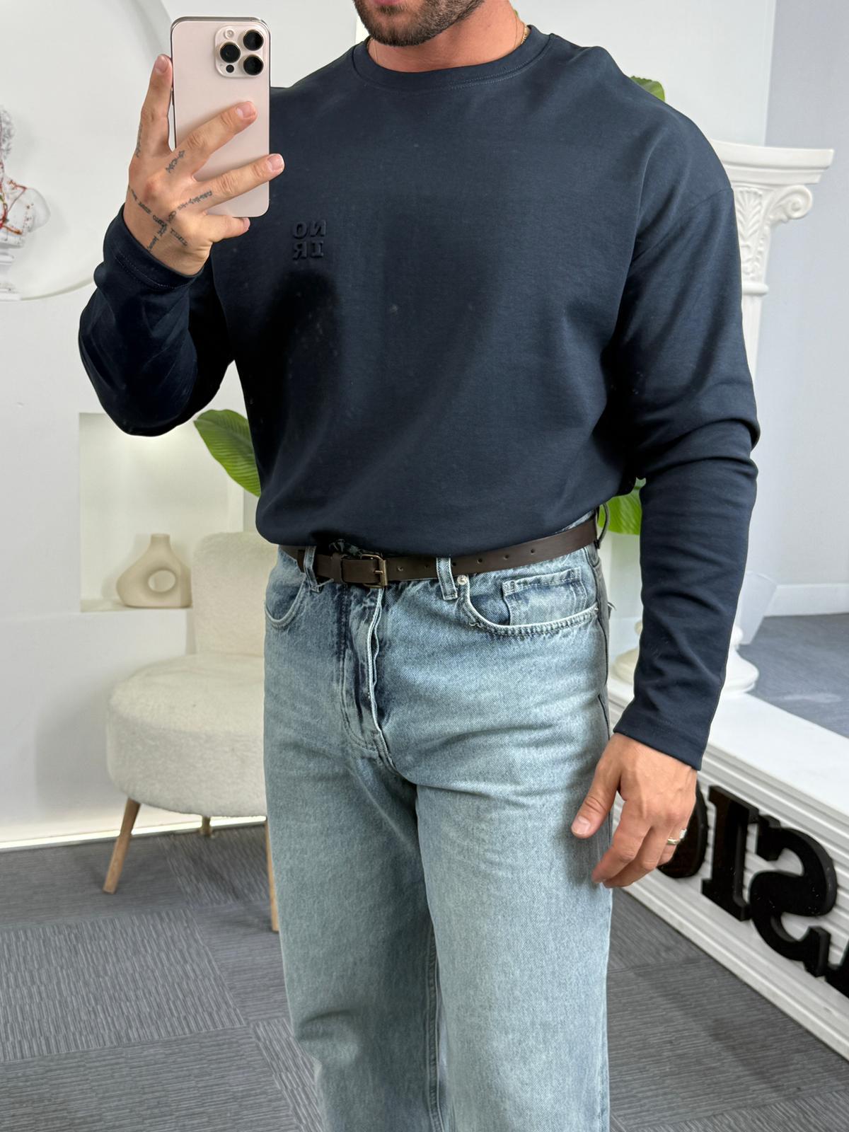 Lacivert Mr Noir Oversize Sweat