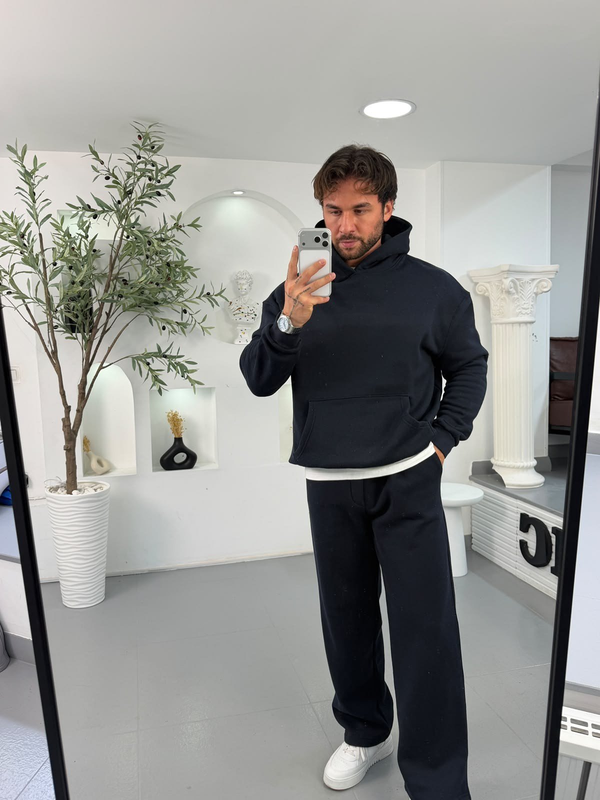 Lacivert RL 3iplik Şardondu Oversize Takım