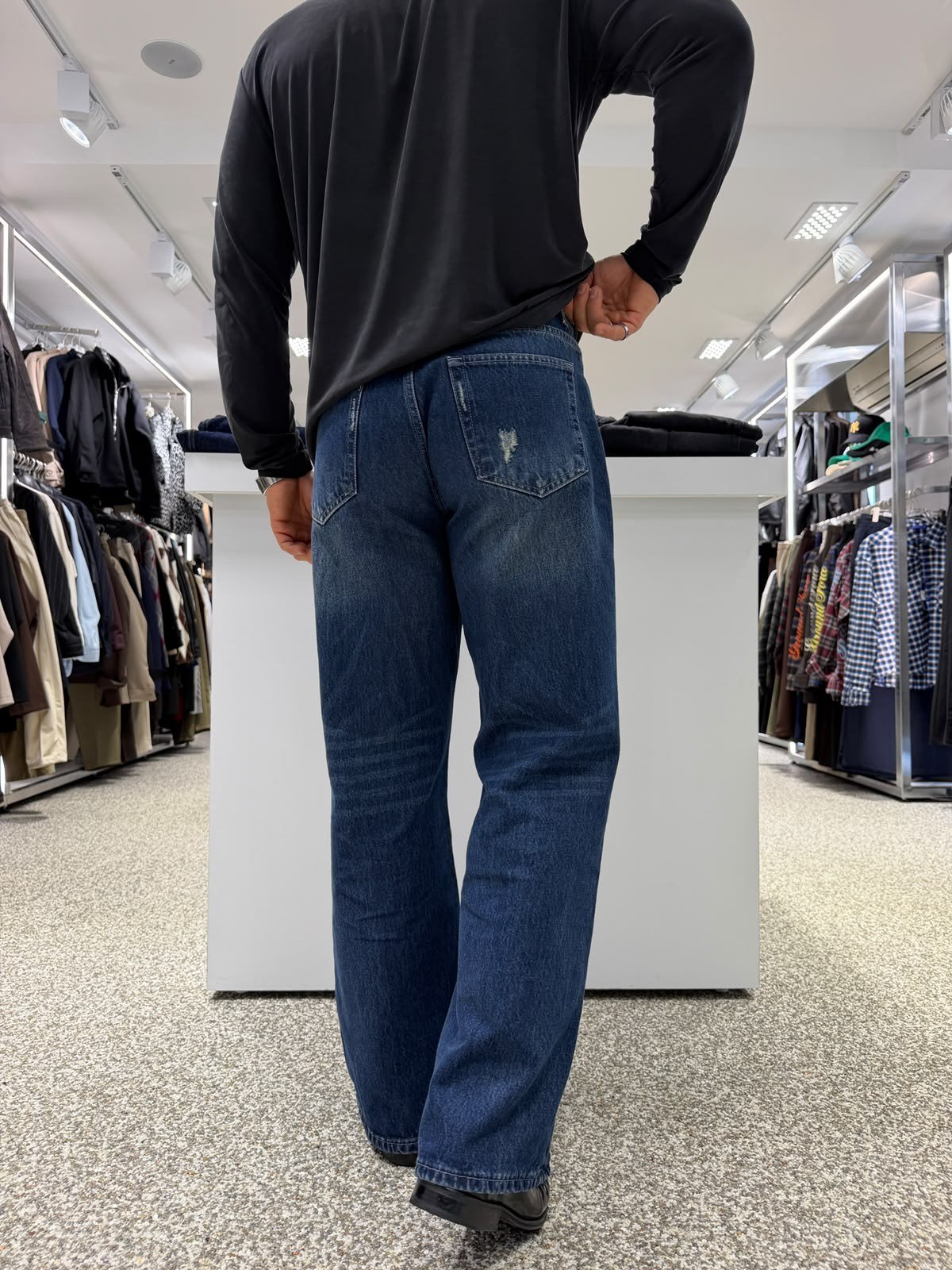 Navy Blue GG Bootcut Jean