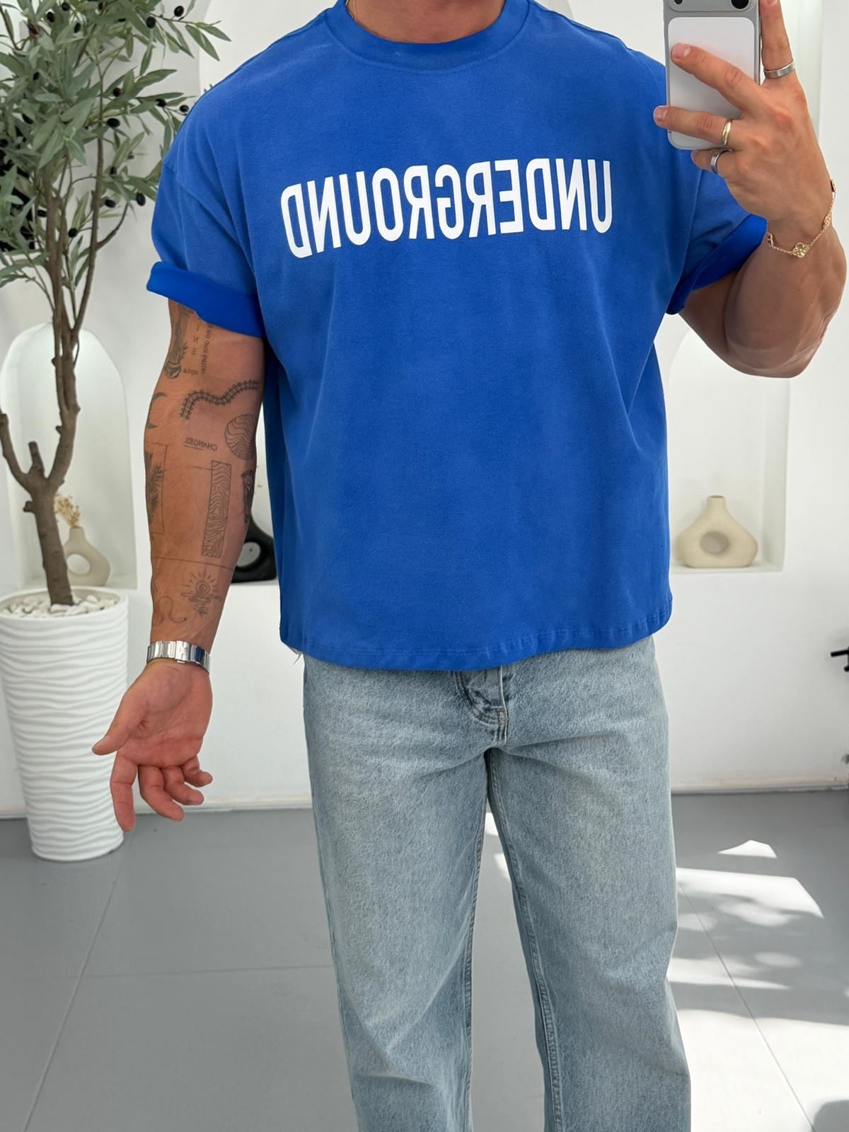 Saks RL Underground Yıkamalı Boxy Fit Tshirt