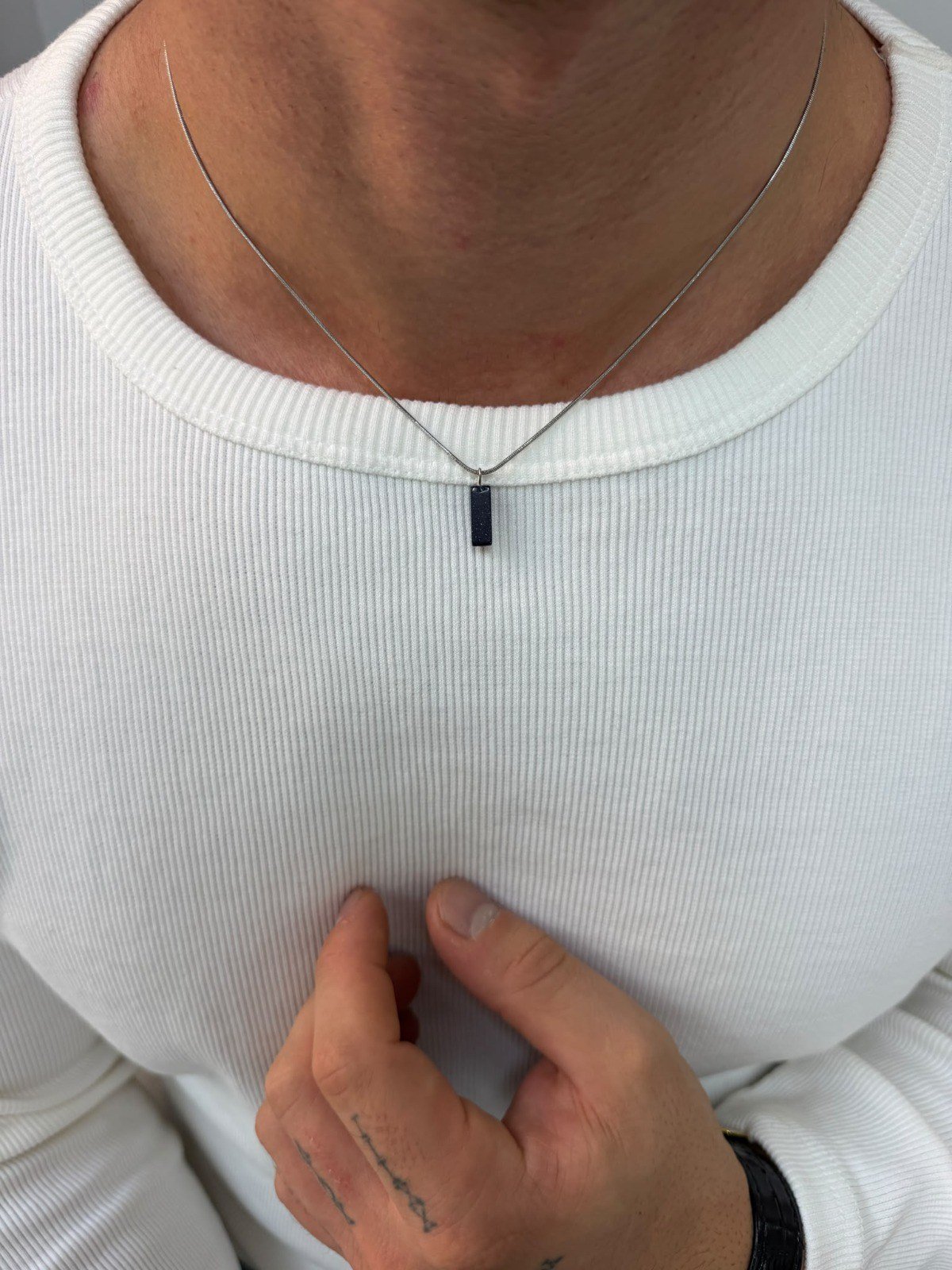 Silver Dark Line Kolye