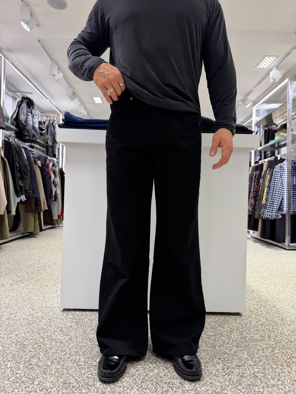 Siyah GG Bootcut Jean