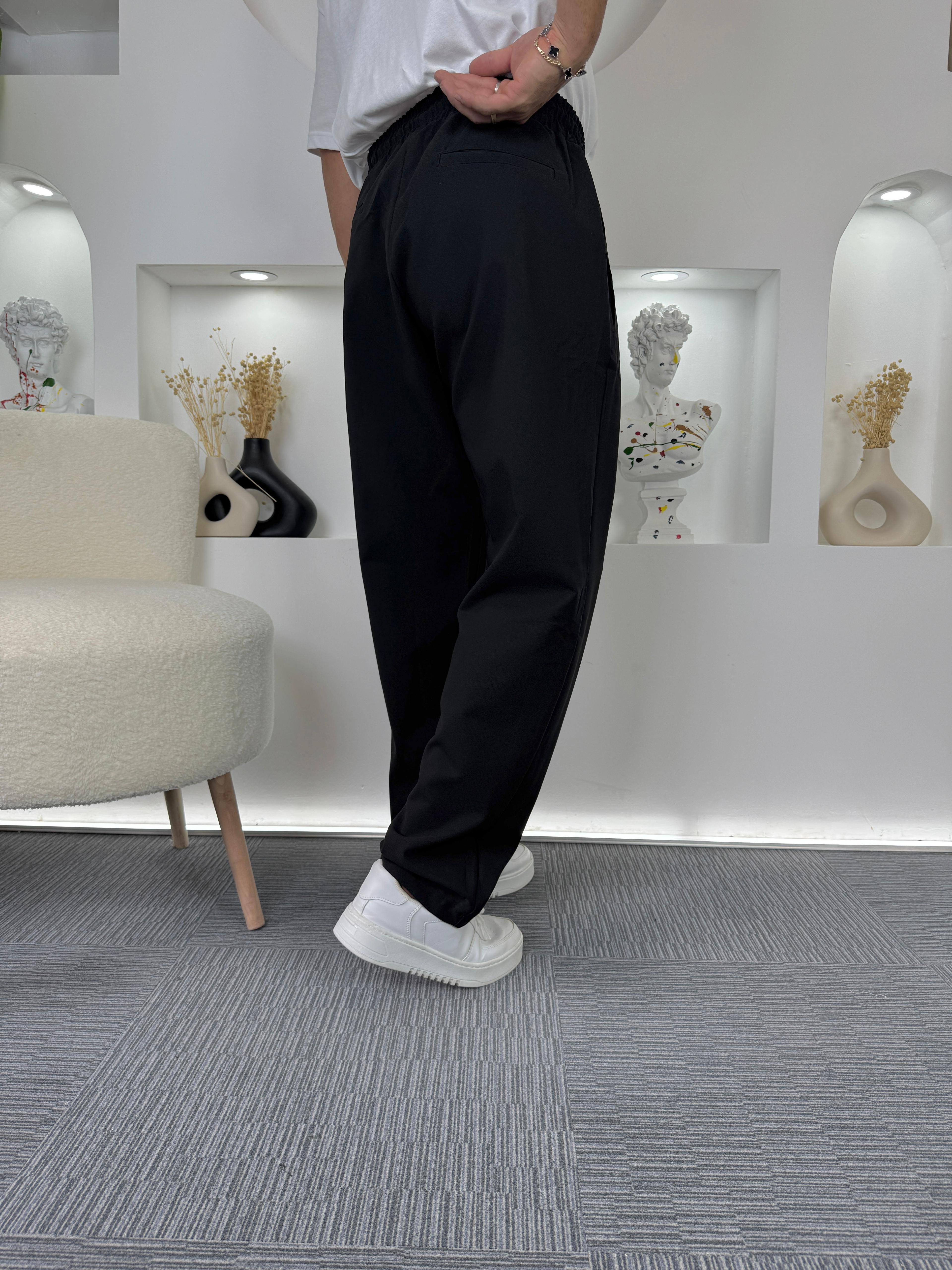 Siyah MR Bağcıklı Jogger