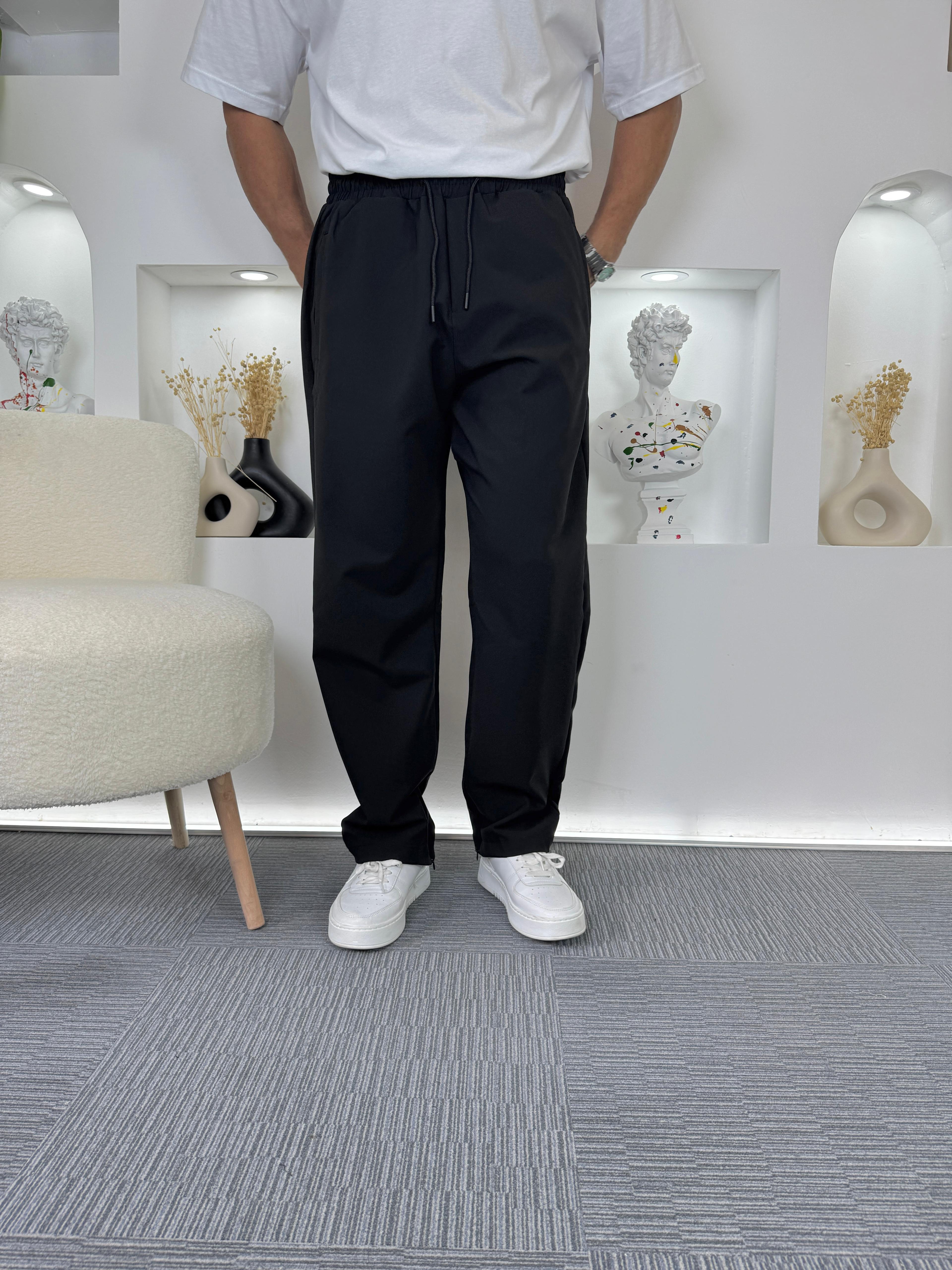 Siyah MR Bağcıklı Jogger