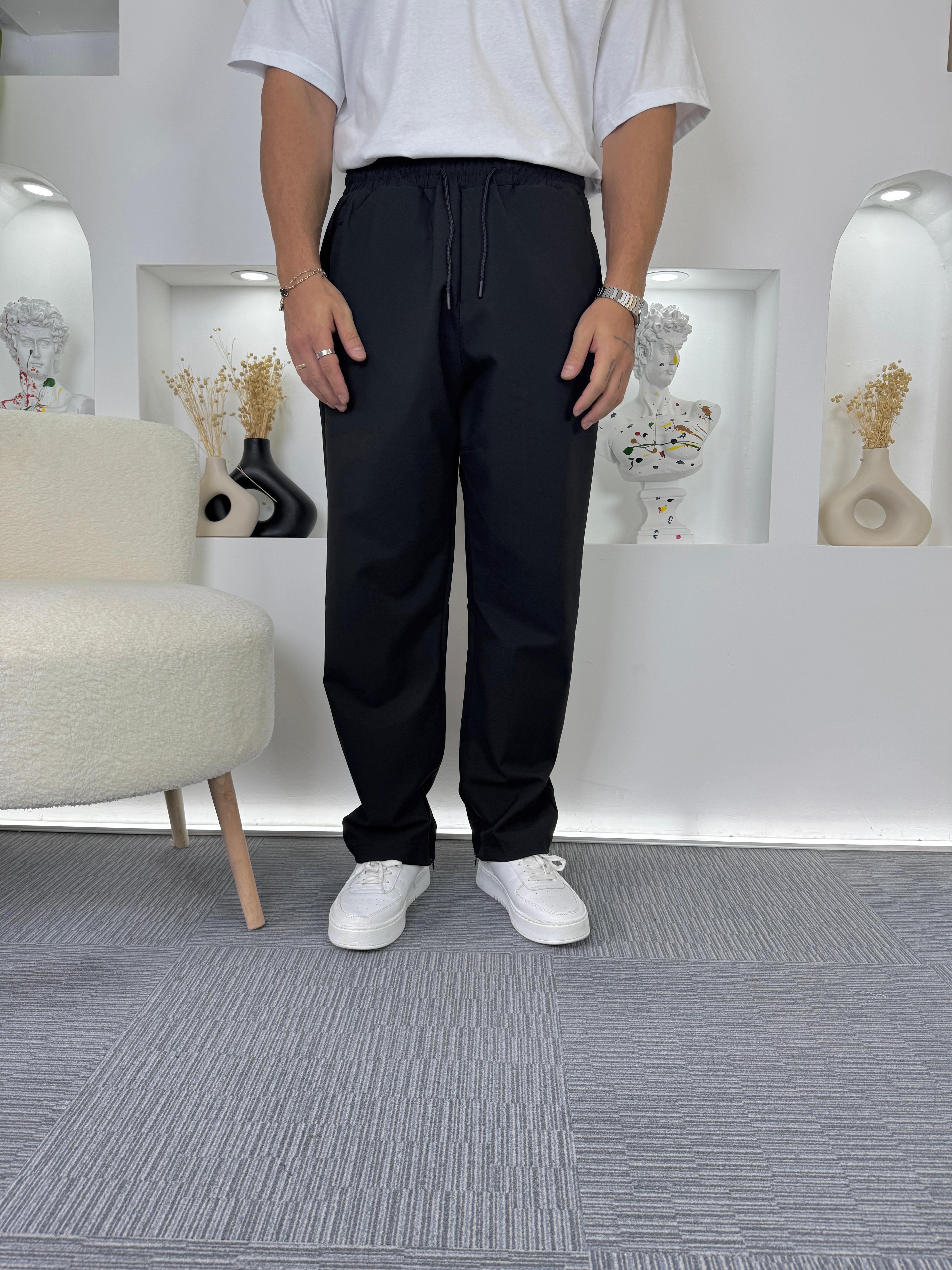 Siyah MR Bağcıklı Jogger