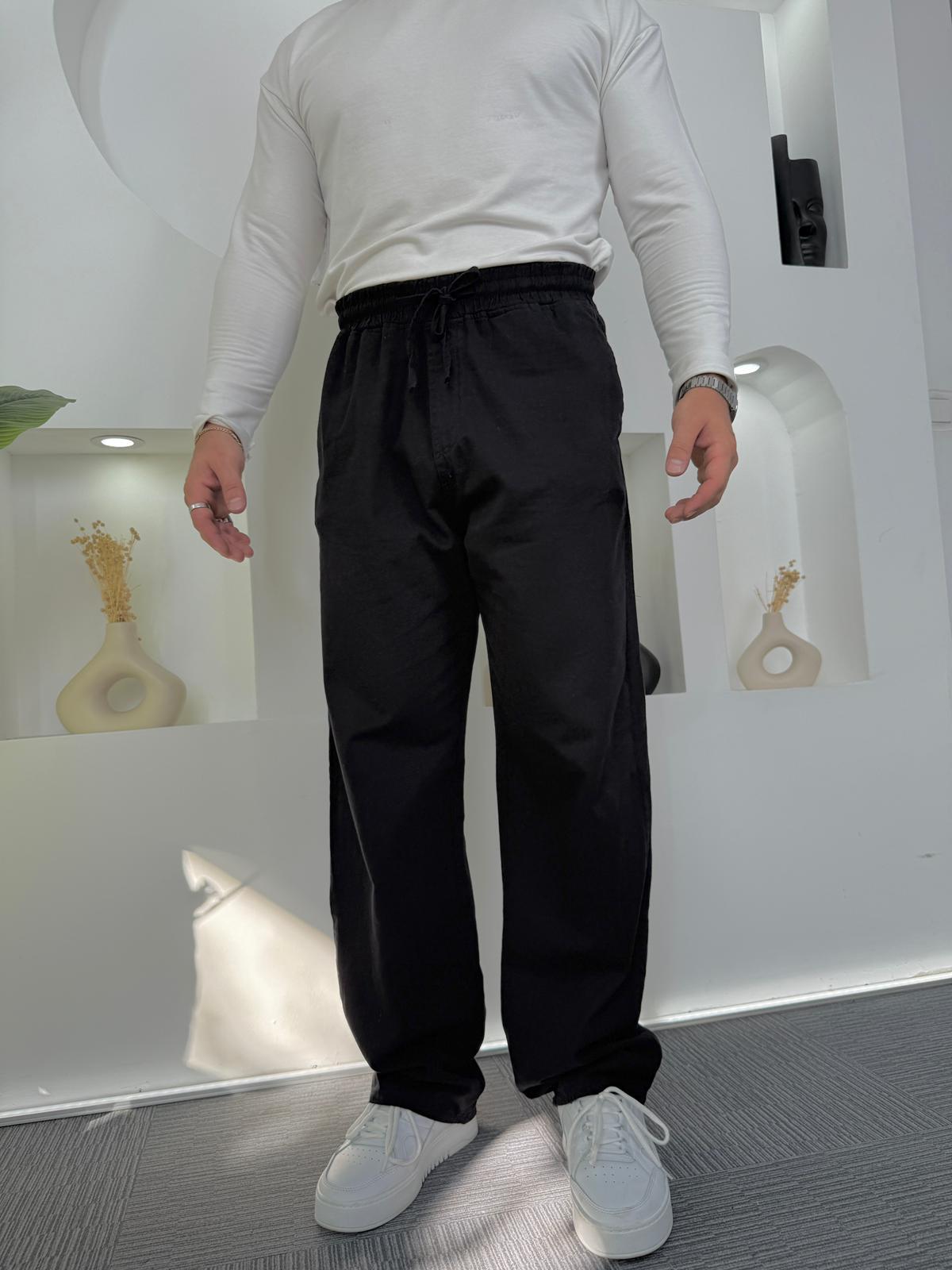 Siyah Mr Baggy Gabardin Pantolon