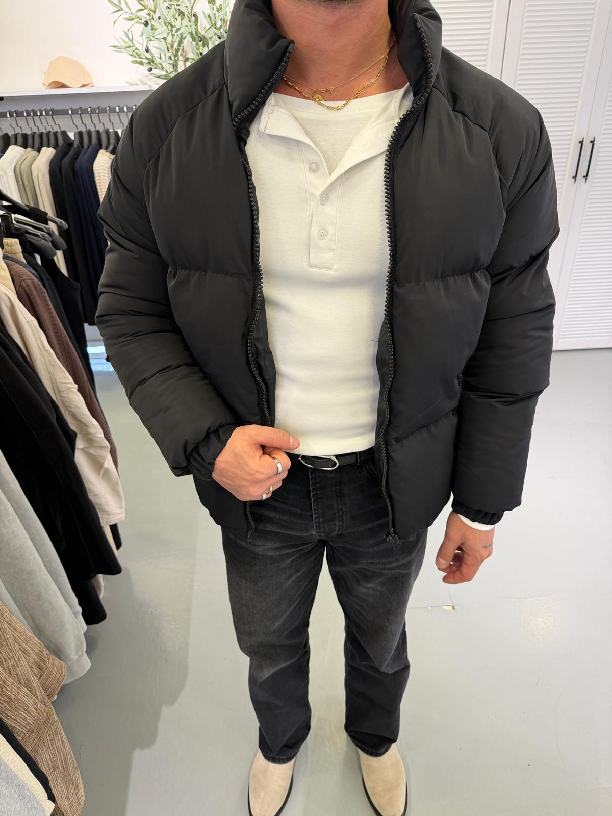 Siyah Mr Şişme Mont