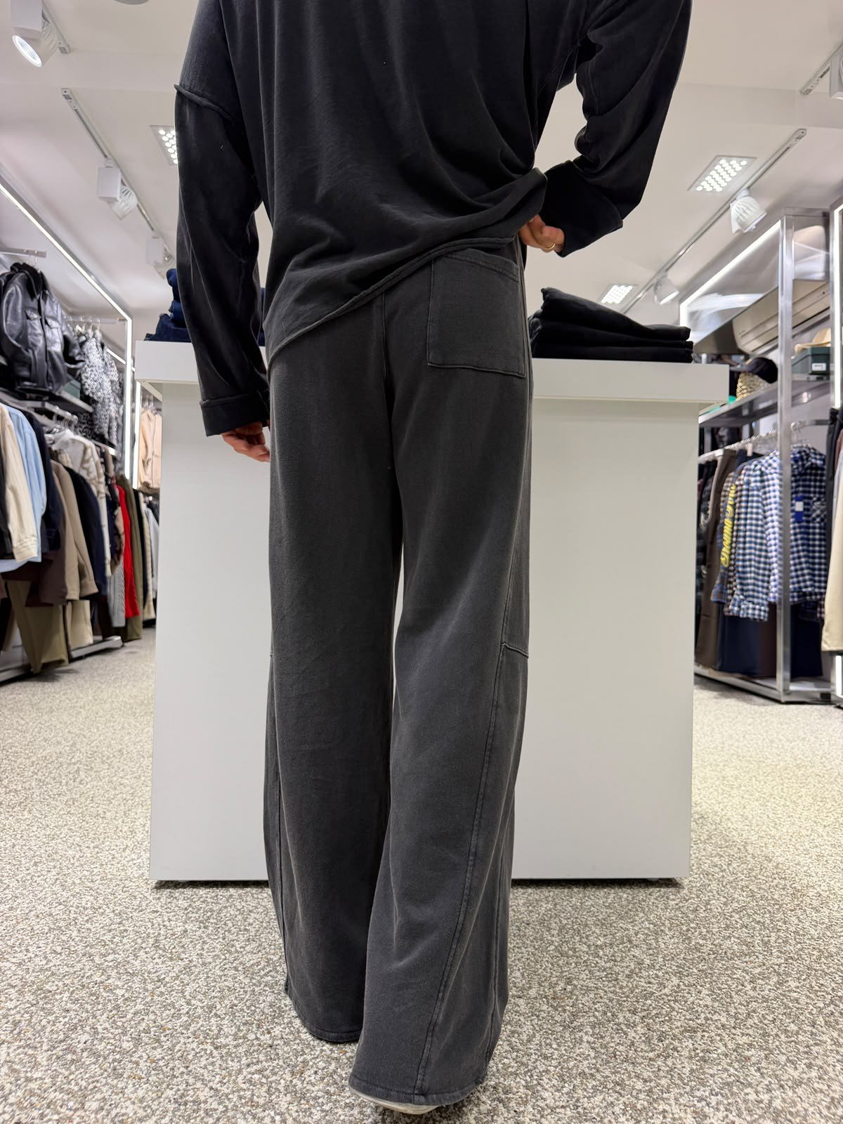 Siyah RL Yıkamalı Orbit Baggy Eşofman
