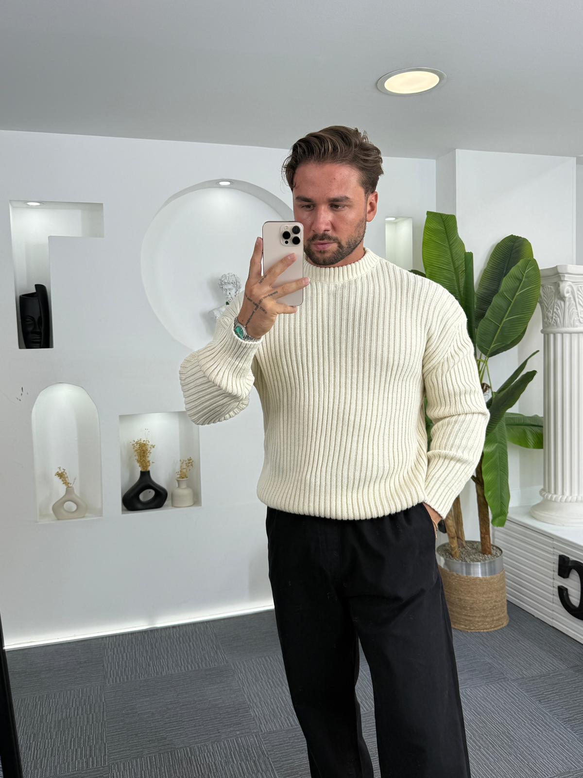Vanilya Mr Oversize Bisiklet Yaka Kazak