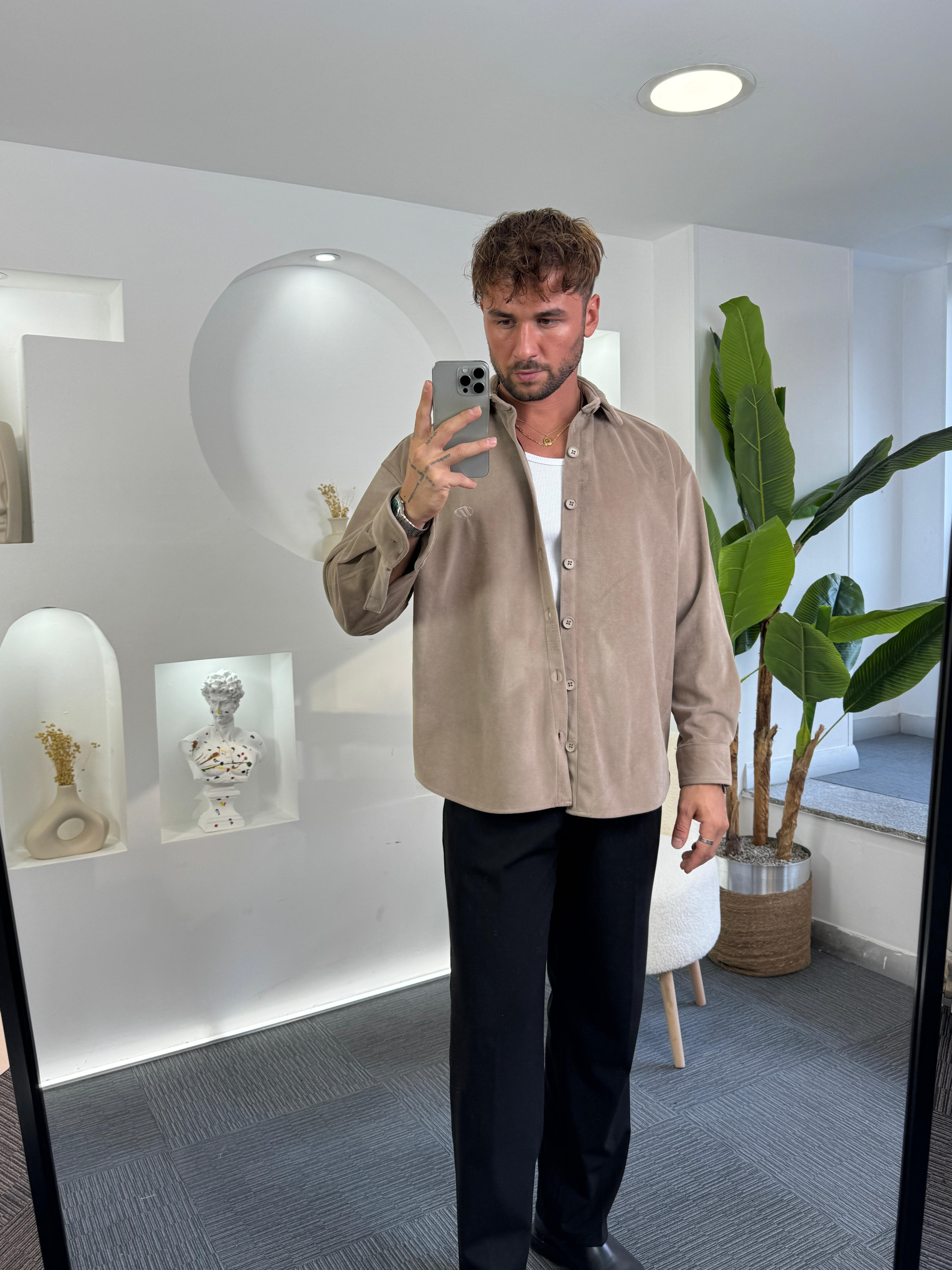 Vizon Giesto Oversize Kaşe Gömlek