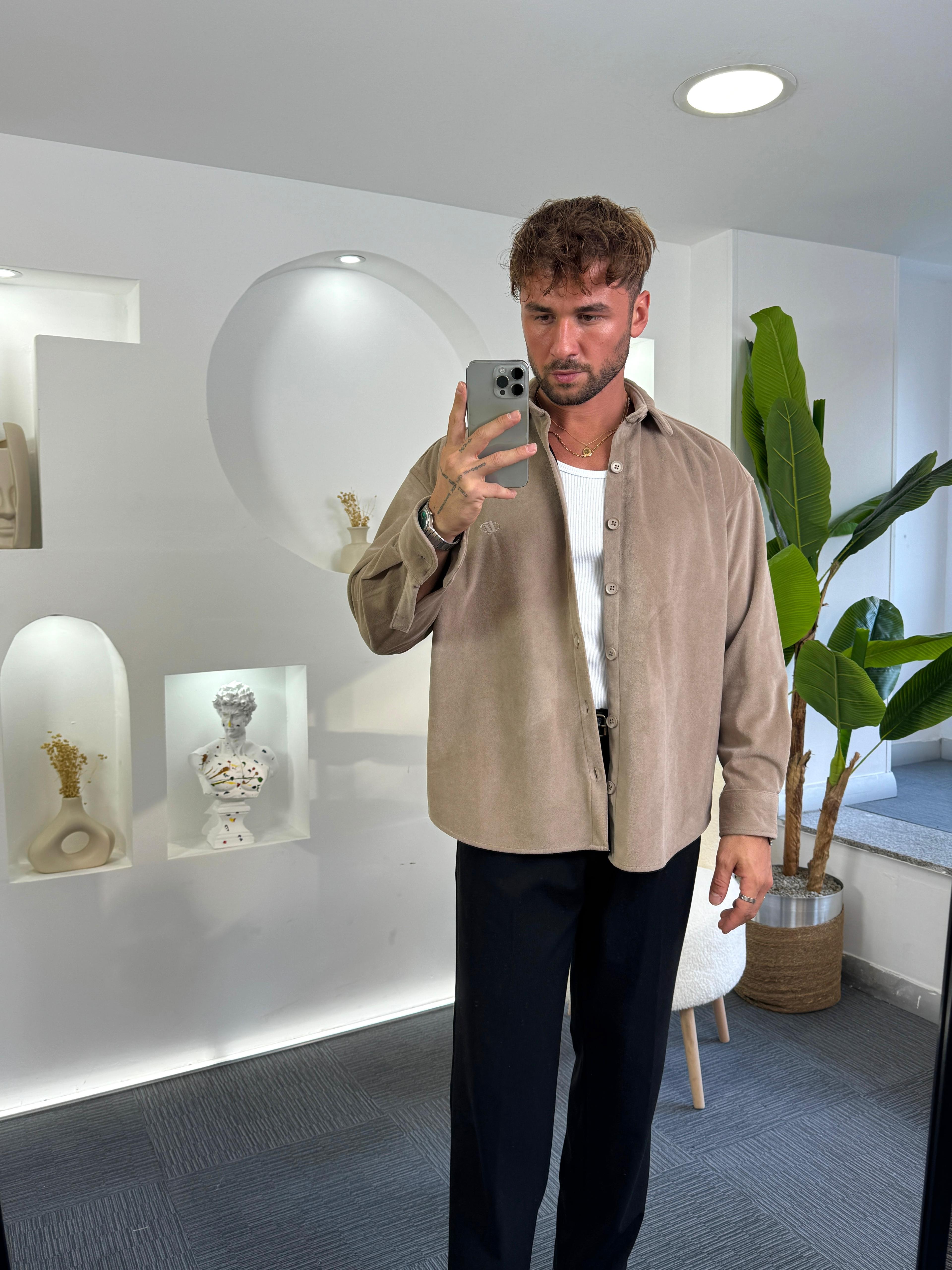 Vizon Giesto Oversize Kaşe Gömlek
