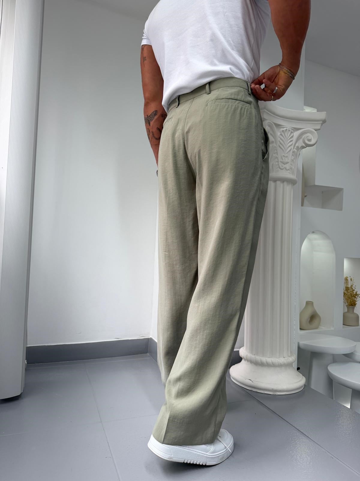 Yeşil GG Modal Kumaş Baggy Pantolon