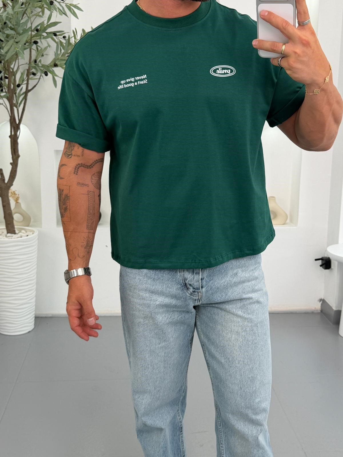 Zümrüt RL Smile Boxy Fit Tshirt