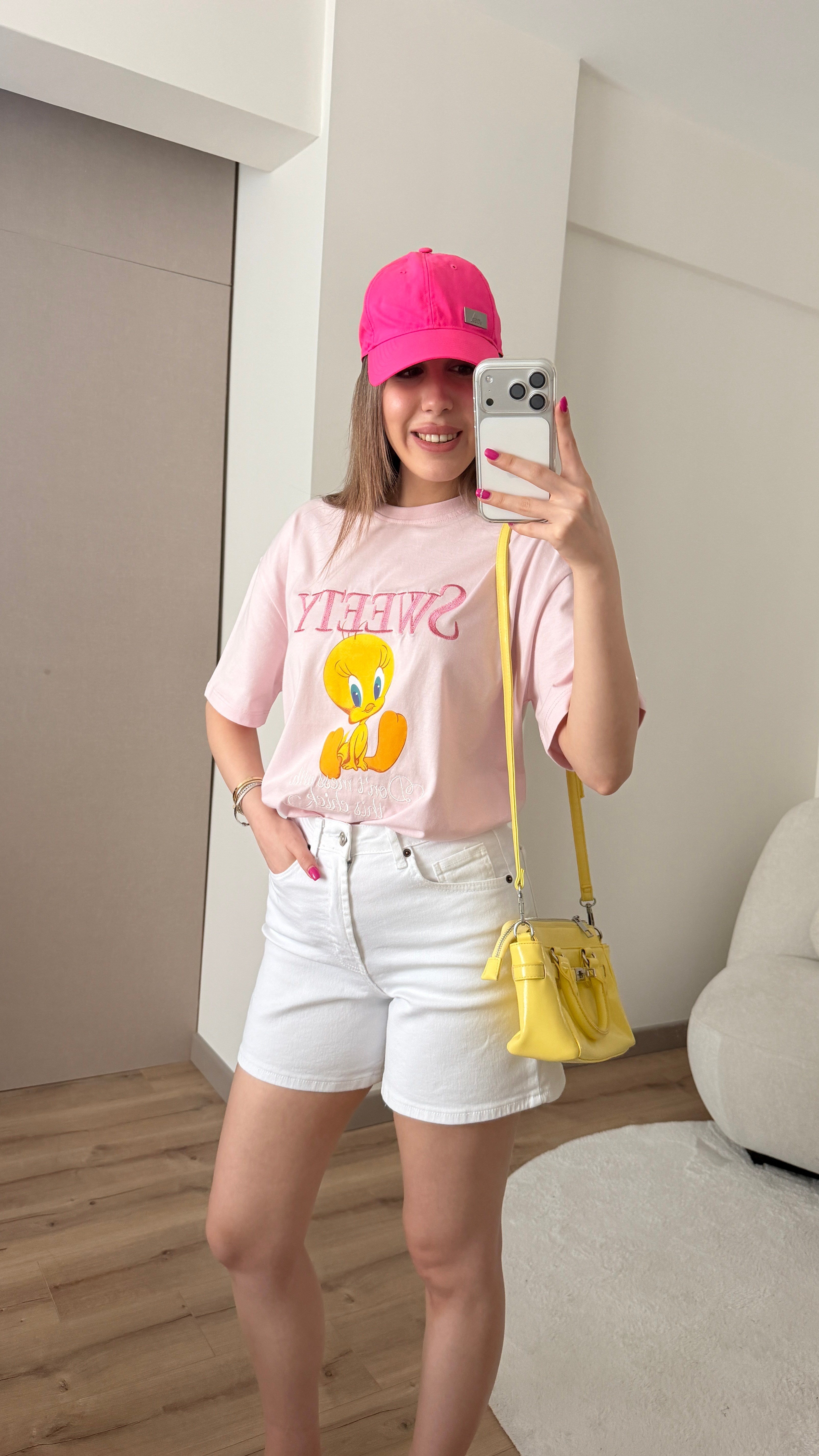 %100 PAMUK SWEETY BASKILI TSHİRT