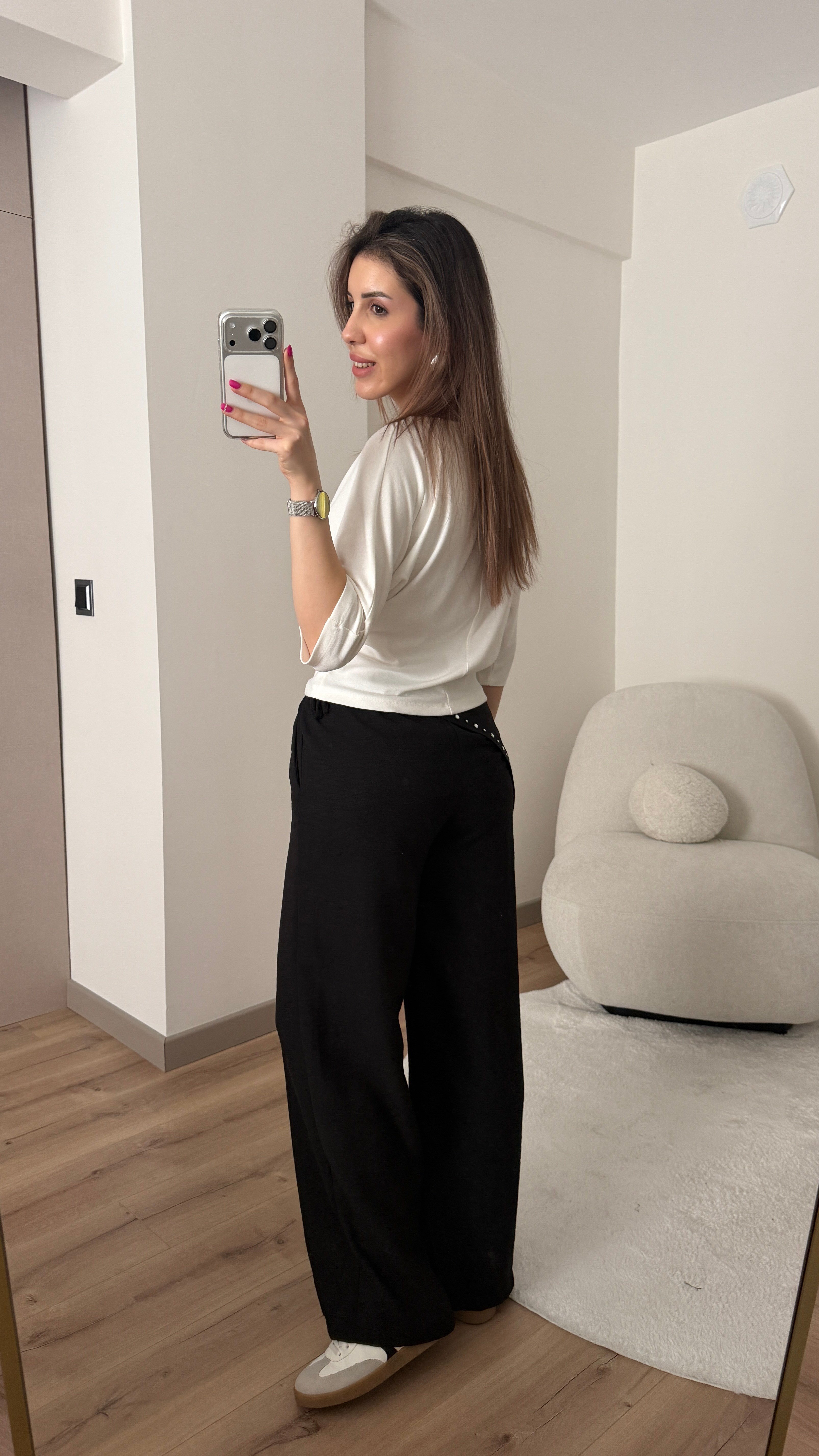 BOL PAÇA SİYAH MANİFEST PANTOLON