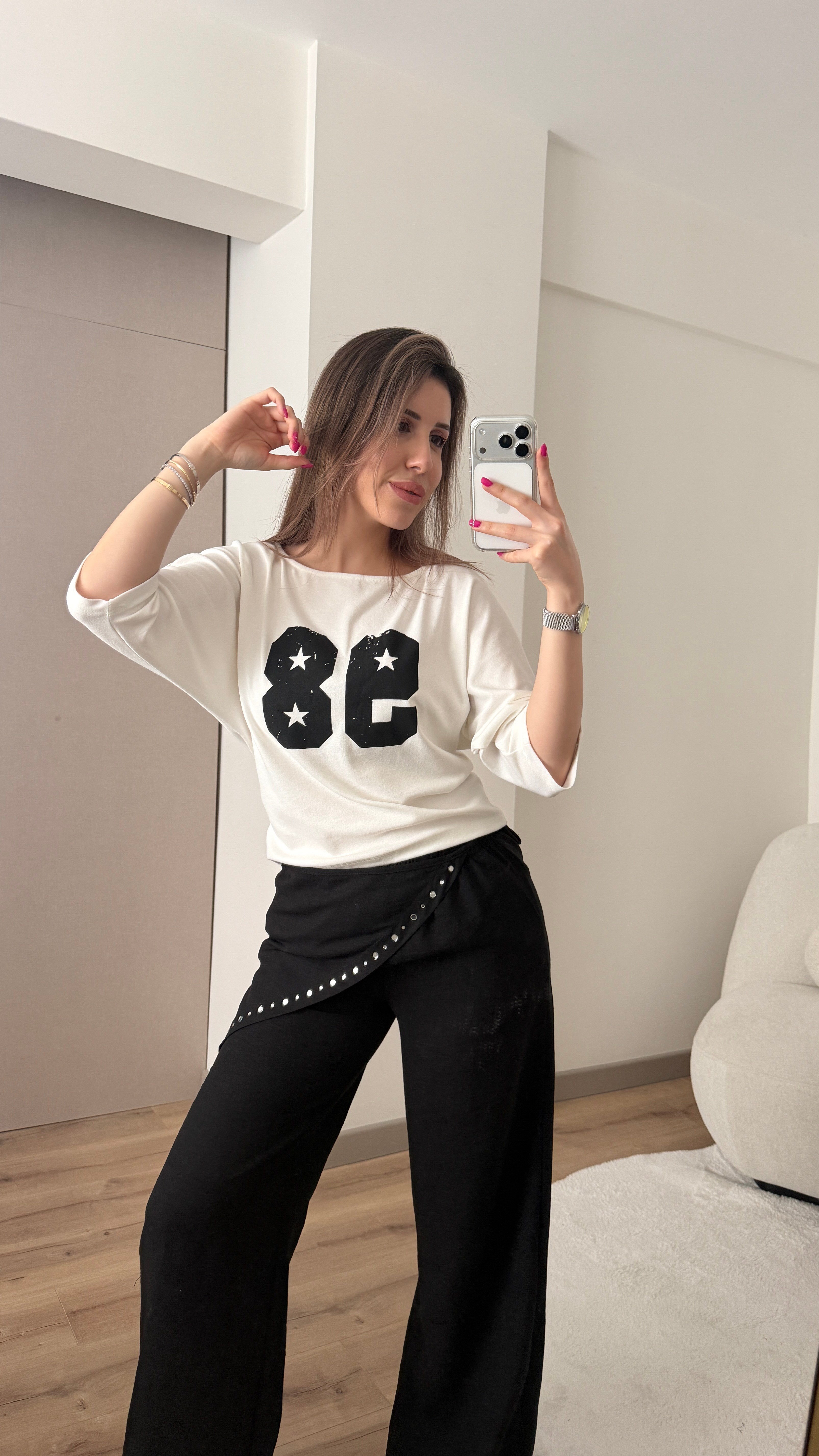BOL PAÇA SİYAH MANİFEST PANTOLON