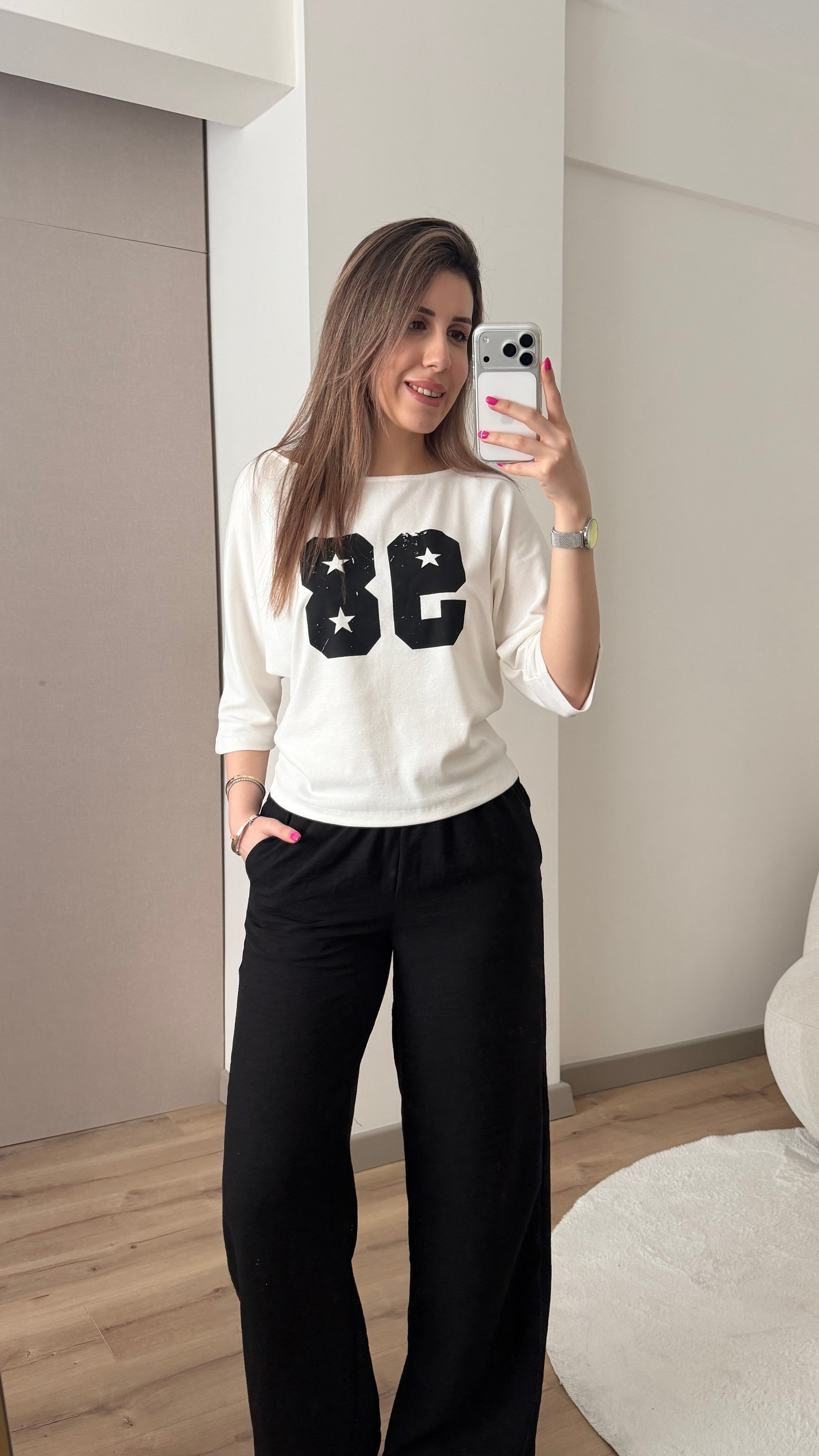 BOL PAÇA SİYAH MANİFEST PANTOLON