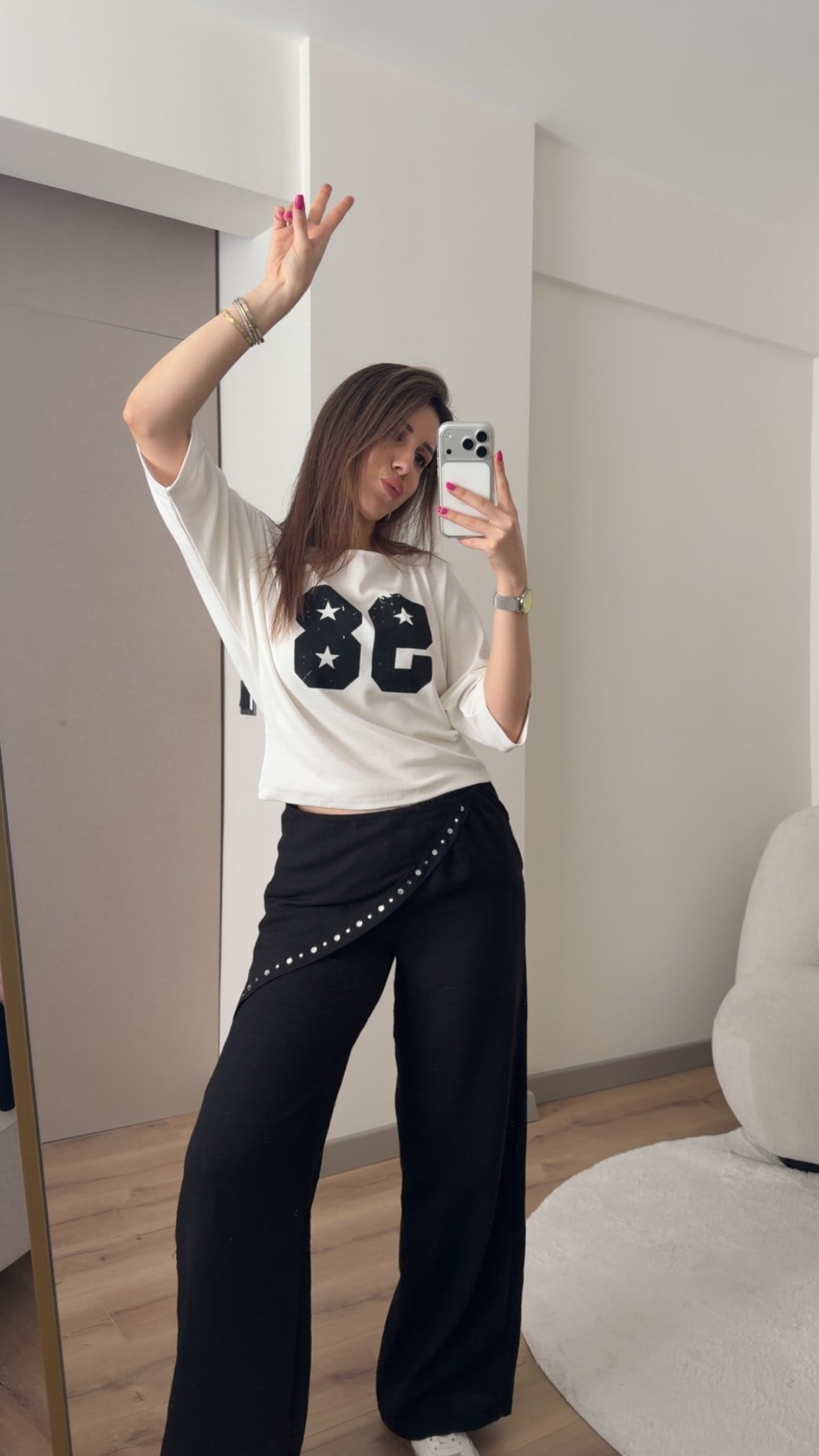 BOL PAÇA SİYAH MANİFEST PANTOLON