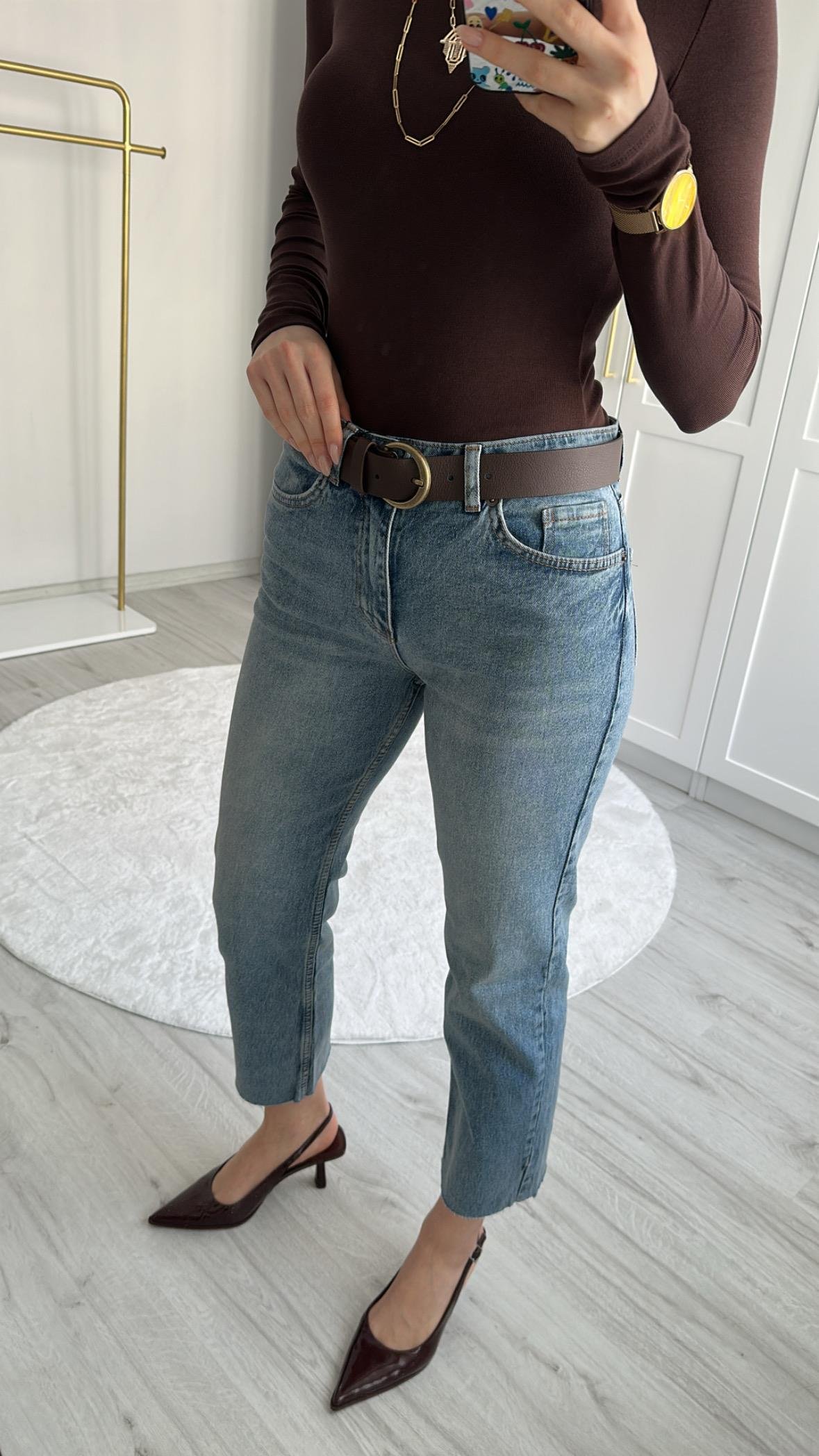 BOY FIT KESİK PAÇA MAVİ JEAN
