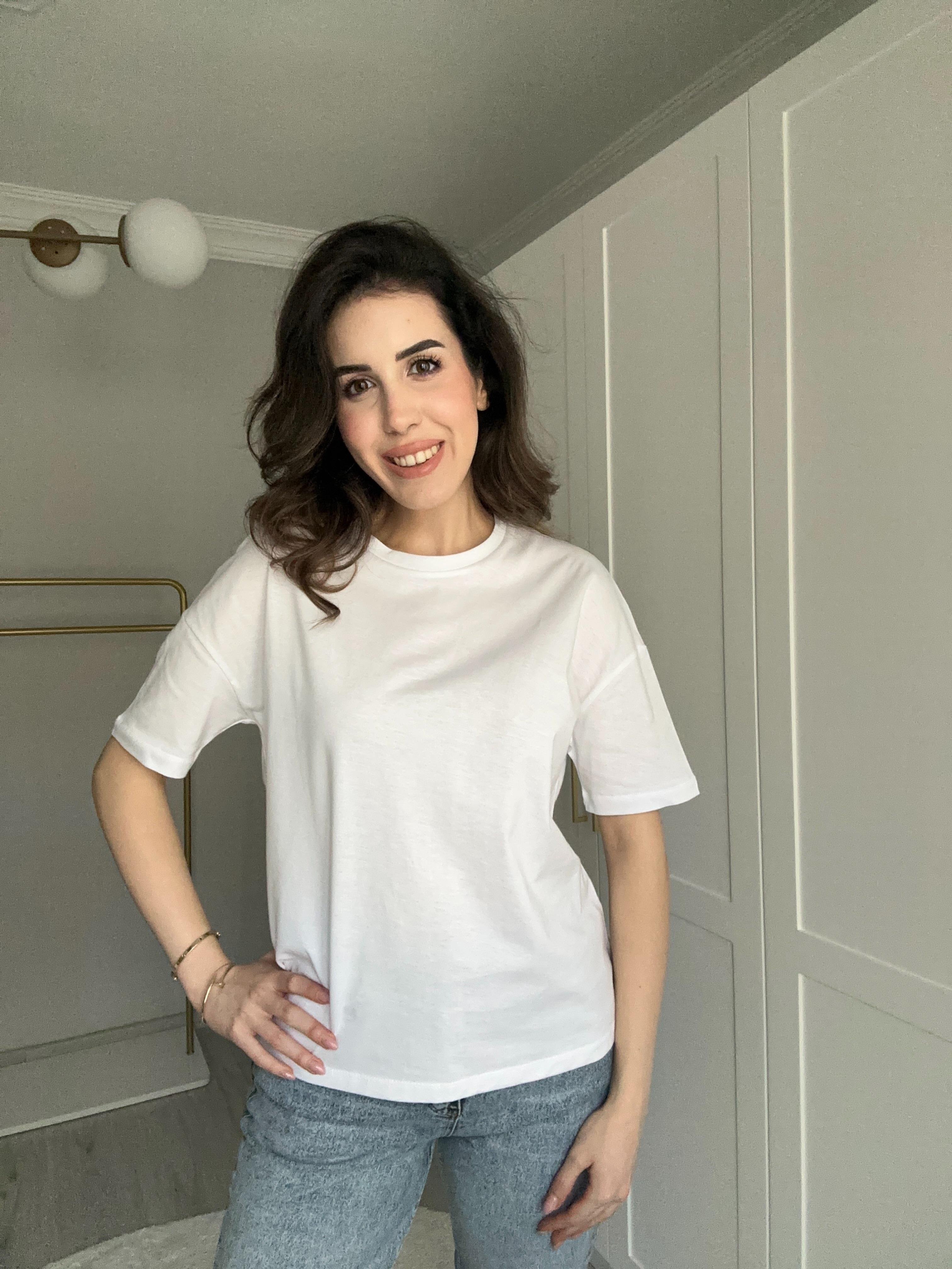 DLV %100 PAMUK İNCE BEYAZ TİŞÖRT