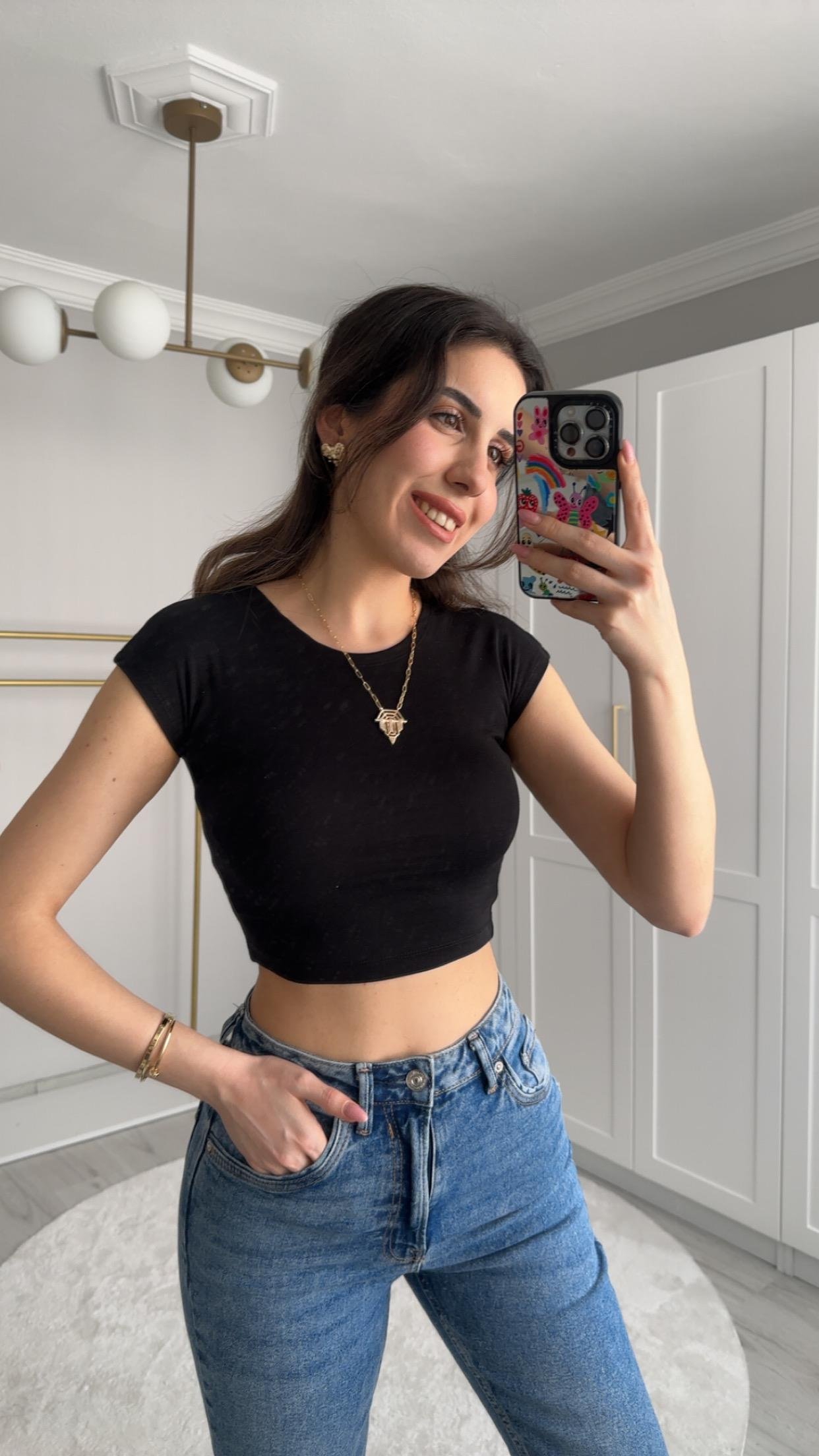 DLV SİYAH CROP