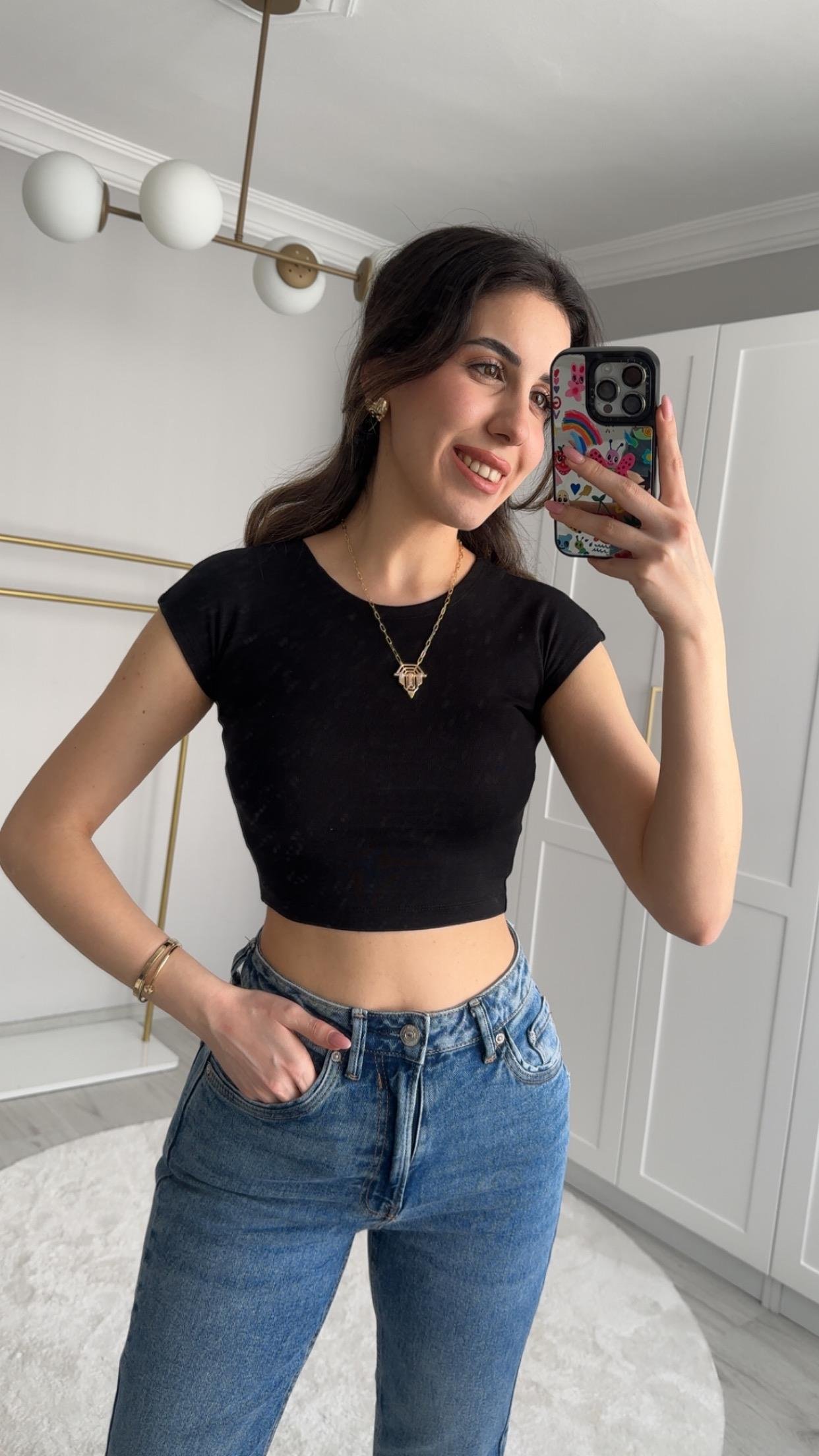 DLV SİYAH CROP